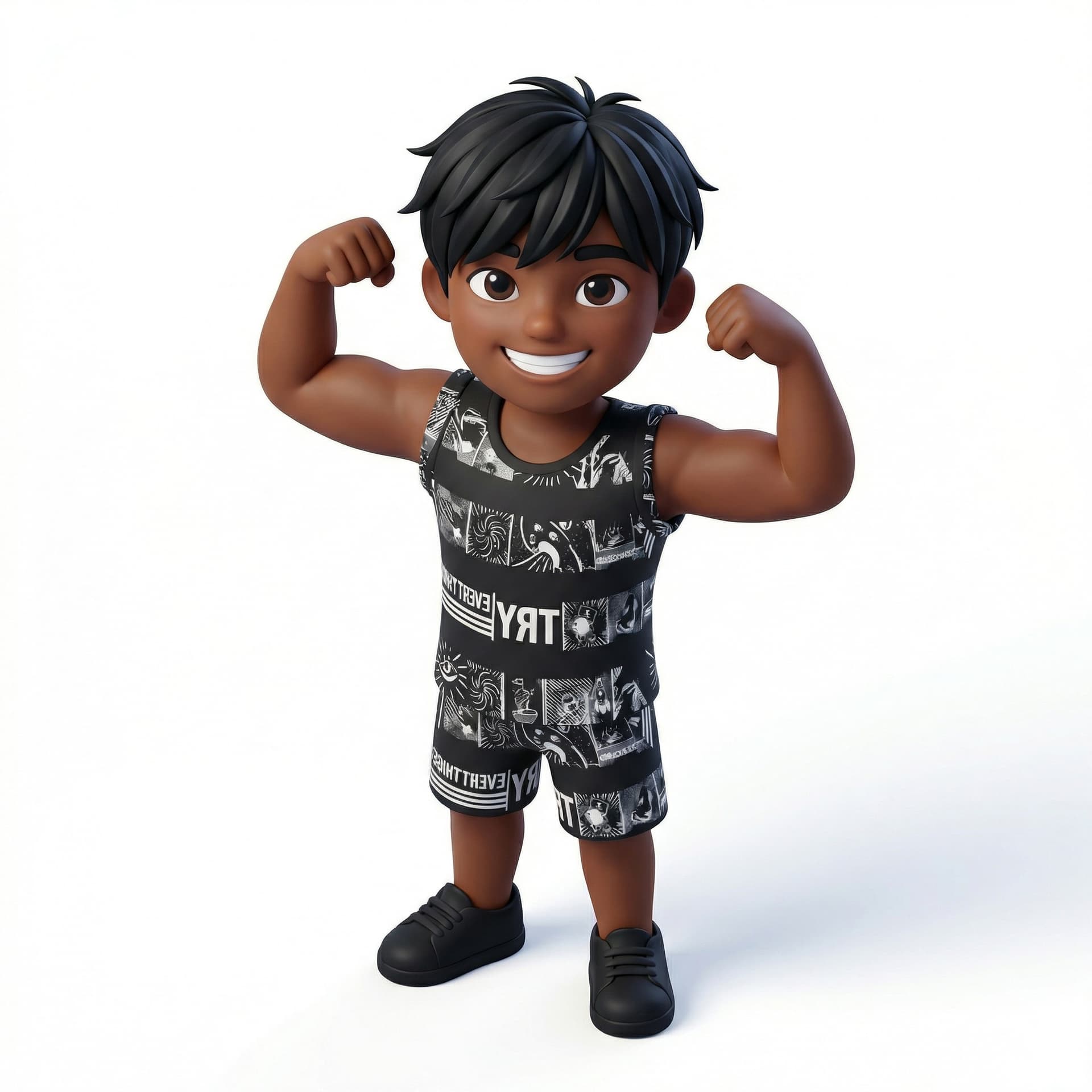 Buat orang ini sedang duduk di kursi raja dan ditemani dengan 4 monyet