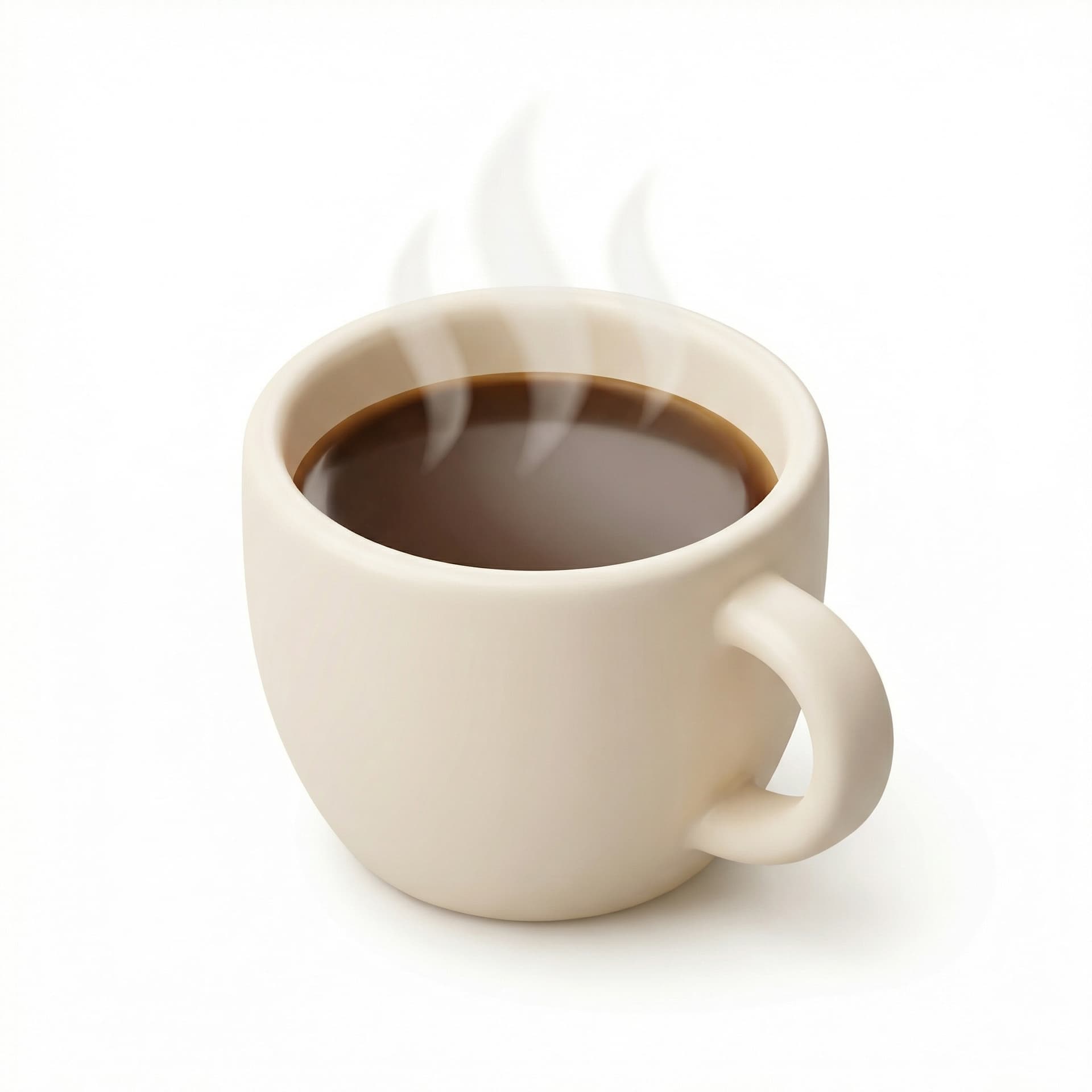 A coffee cup with steam rising
