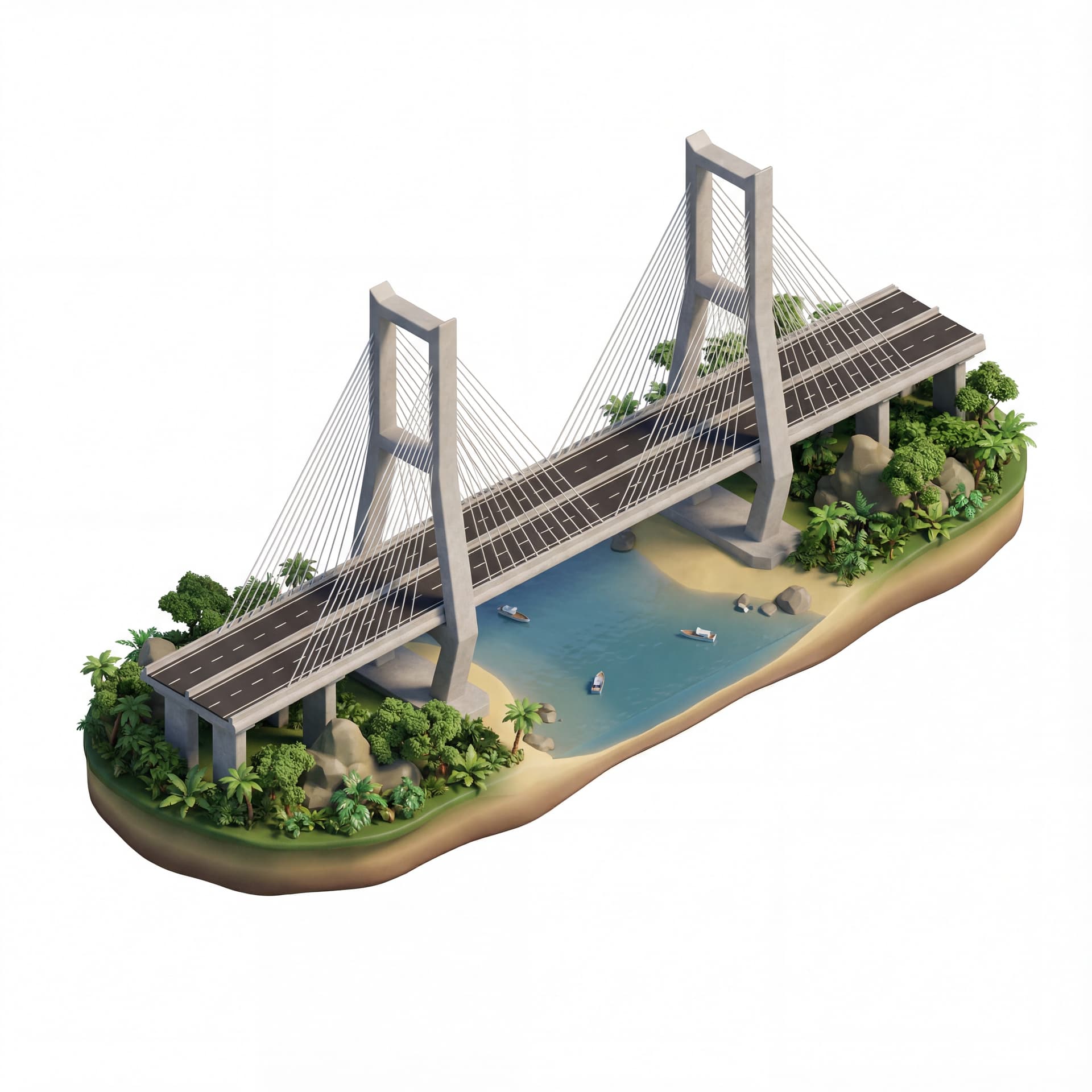 floating island Suramadu Bridge