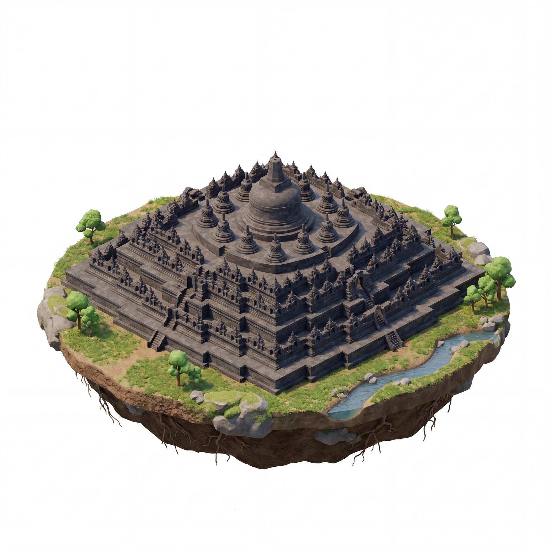 Candi Borobudur di pulau megambang