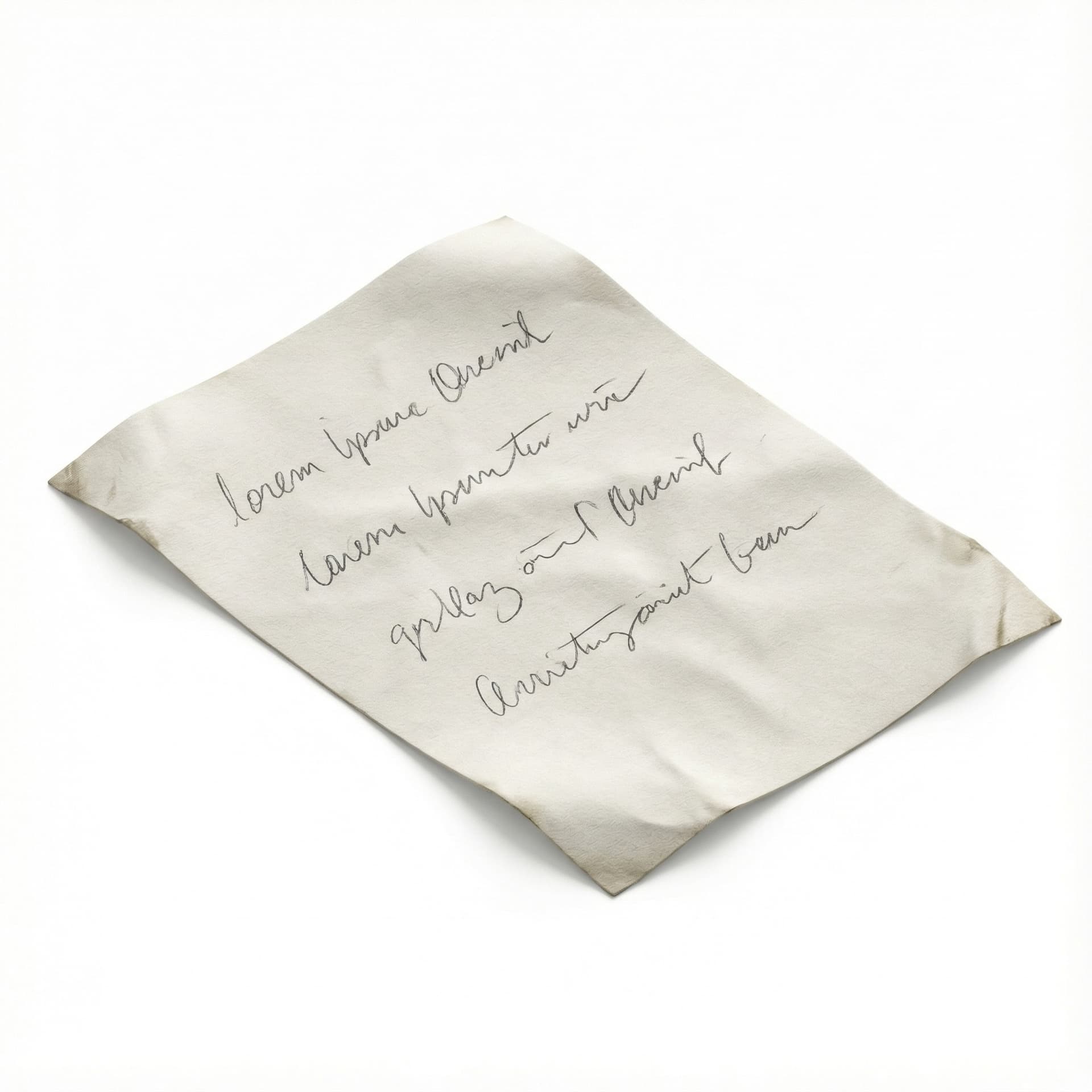 A piece of paper with four options on it (the writing should be scribbles)