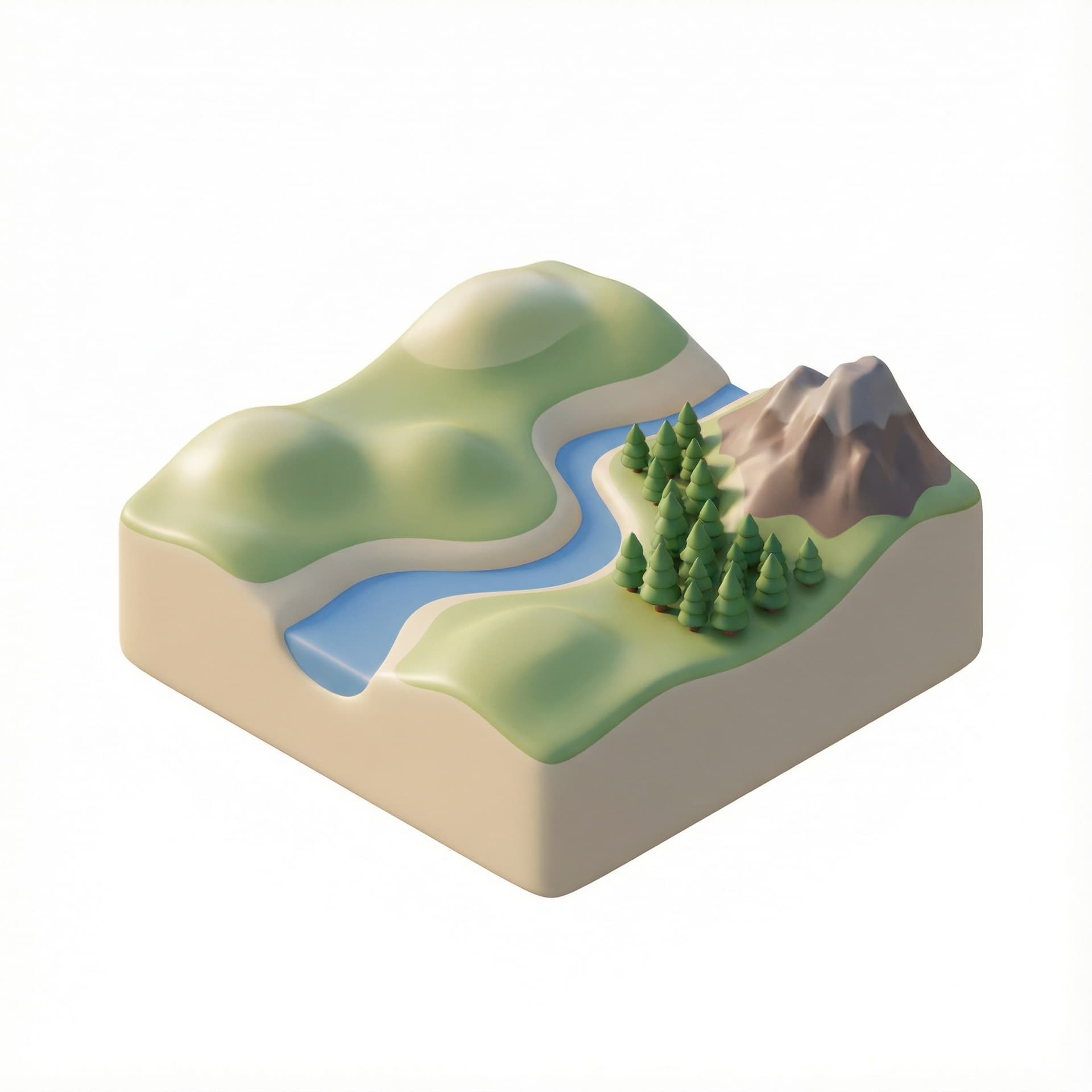 3D terrain map