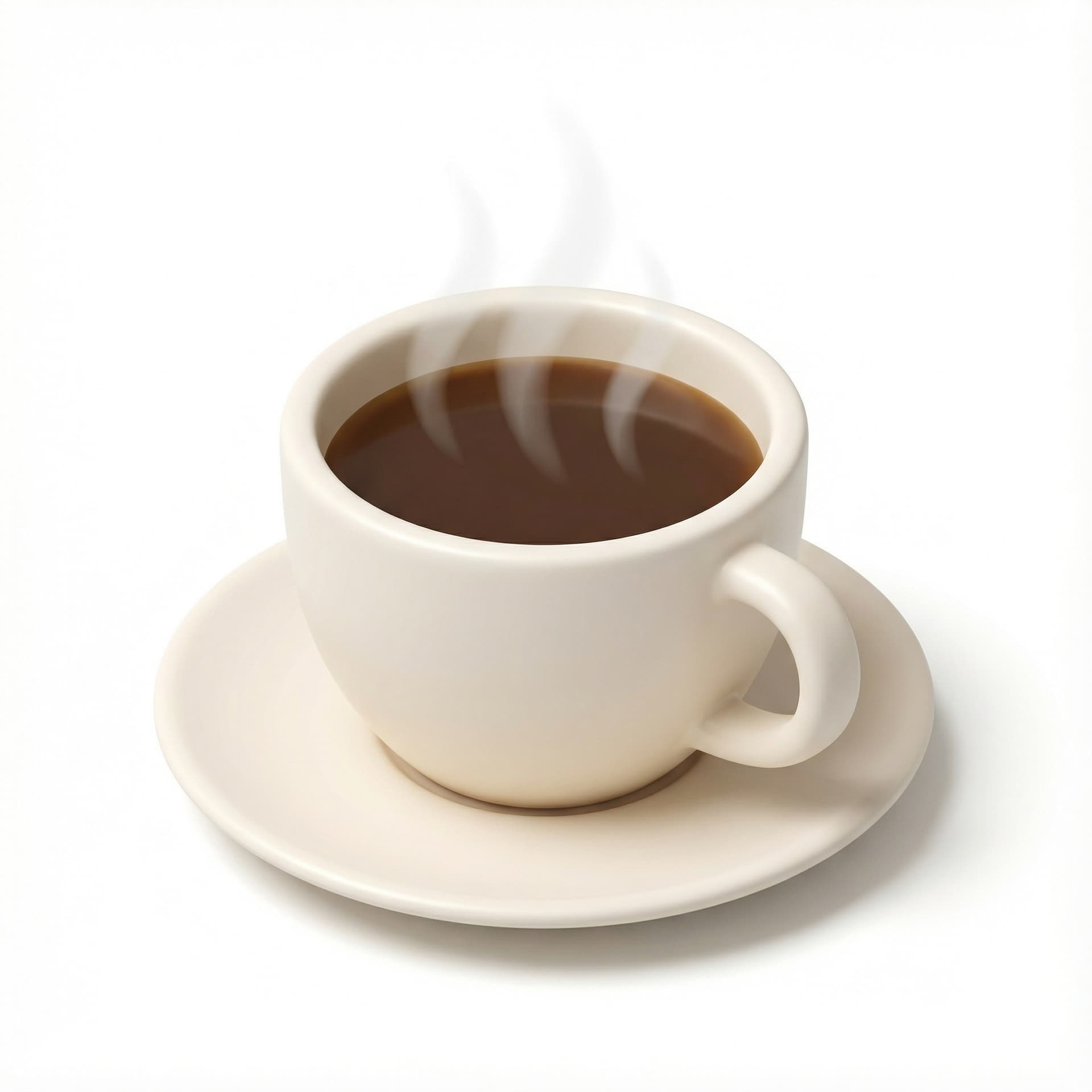 A coffee cup with steam rising