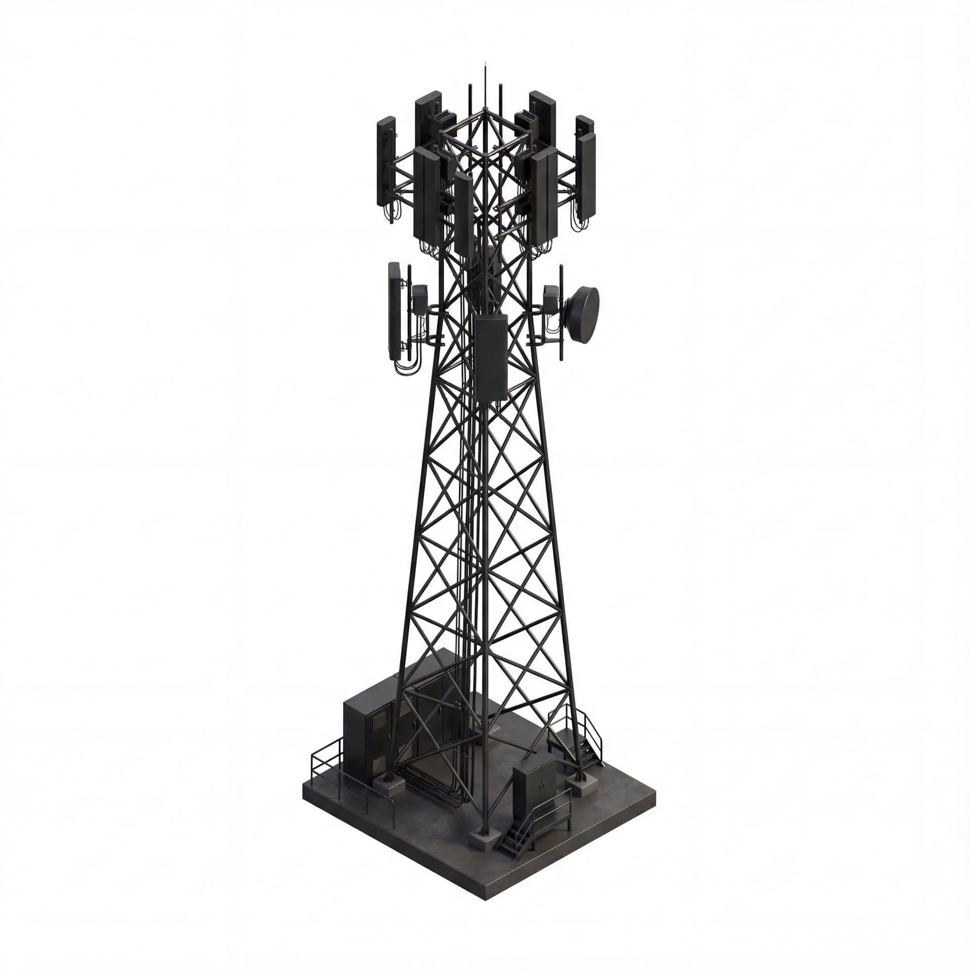 a black cell tower