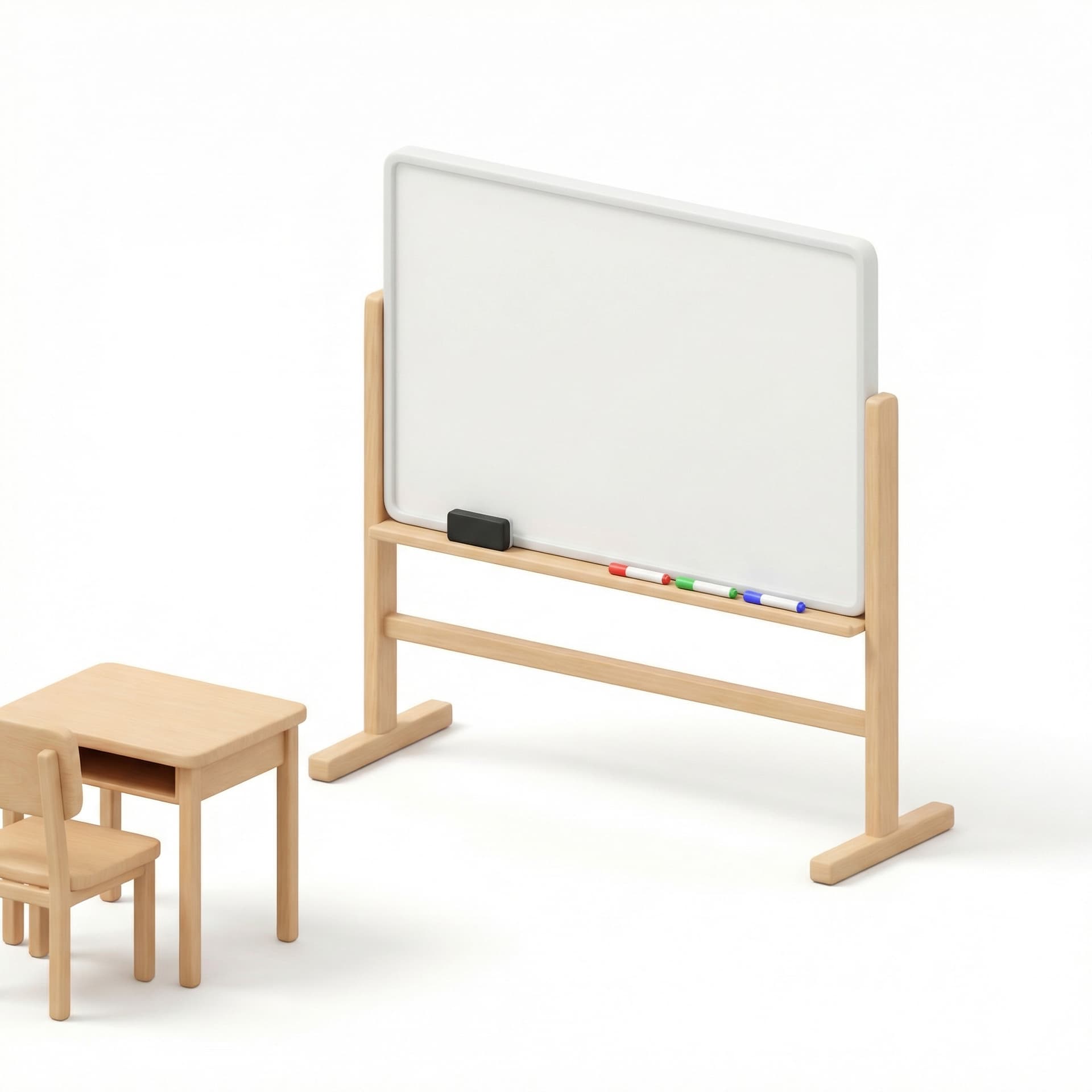 Papan tulis warna putih di dalam kelas