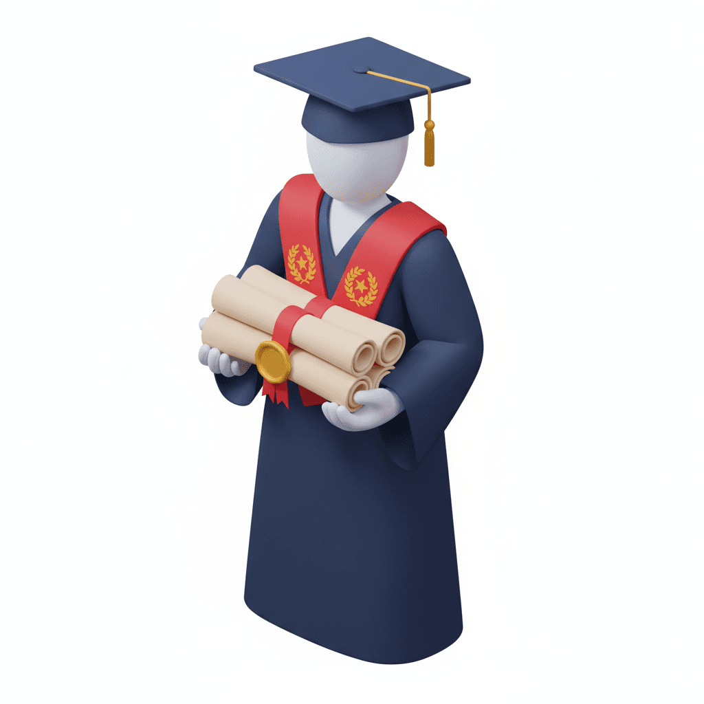 holding certificates and wearing sashes