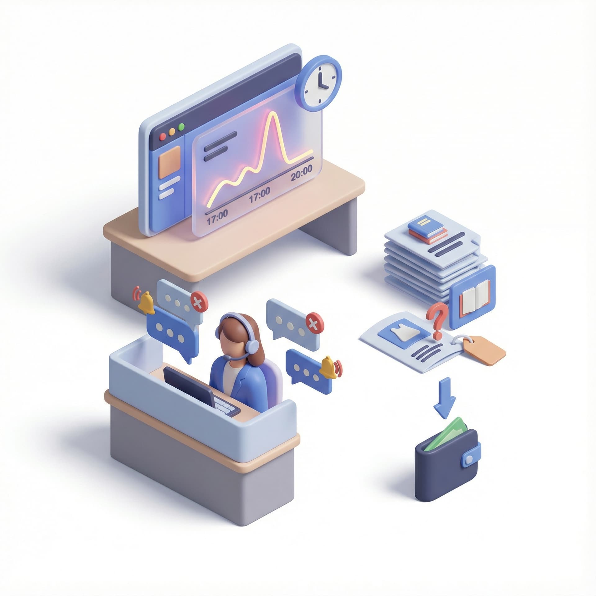 buatkan icon ini 
� Saat endorsement dilakukan pada jam
sibuk sore hingga malam (17.00 - 20.00),
jumlah views meningkat tajam. Namun, ini
menyebabkan:
💬 Leads yang masuk melalui chat tidak
bisa langsung dilayani oleh tim Customer
Relation (CR) GENME
📚 Minimal informasi dasar seperti edukasi
produk dan harga tertunda, berpotensi
menurunkan tingkat konversi pelanggan
baru.
