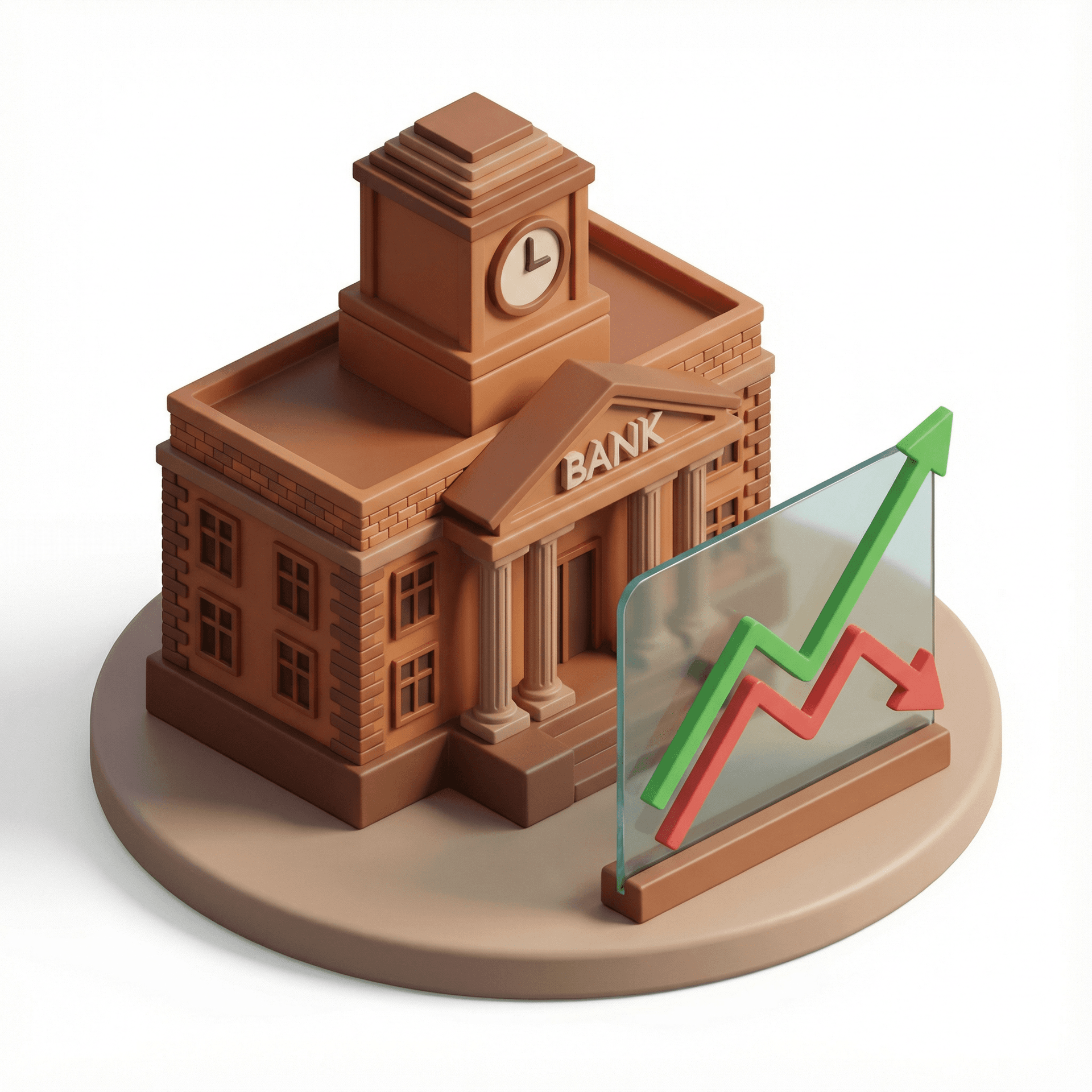 create bank with stock up and down