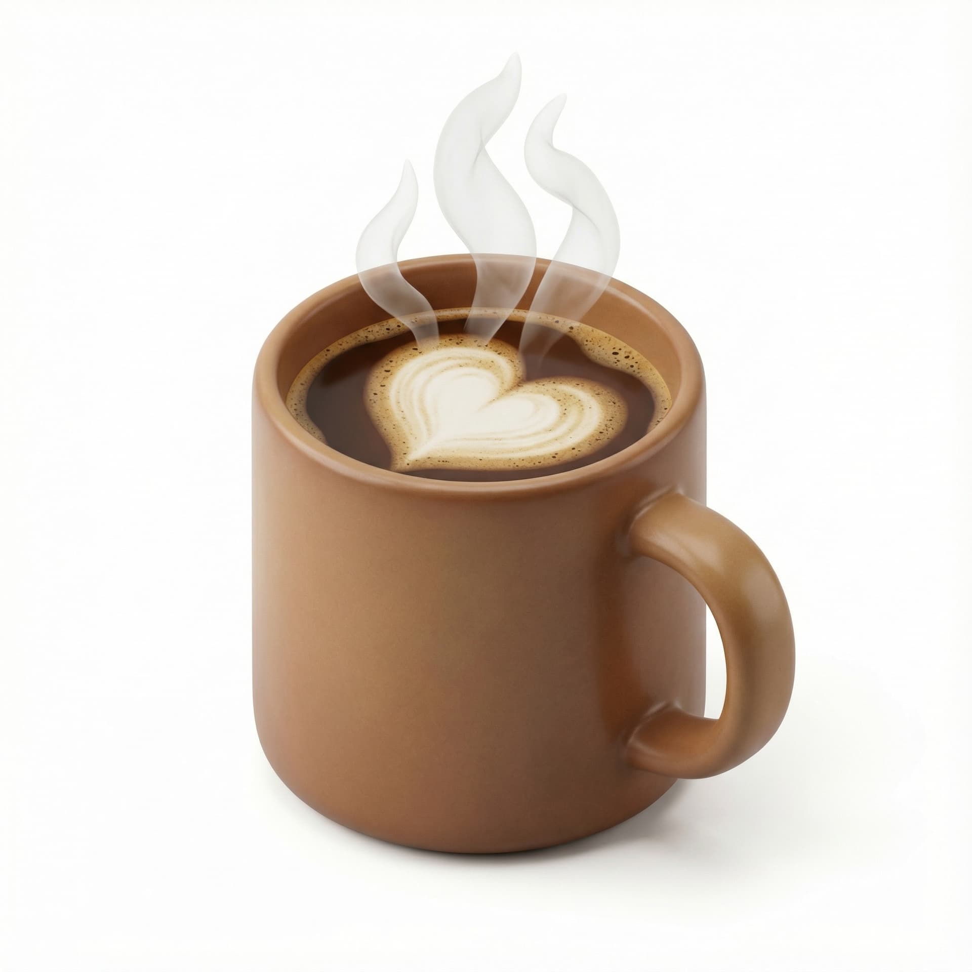 A coffee cup with steam rising