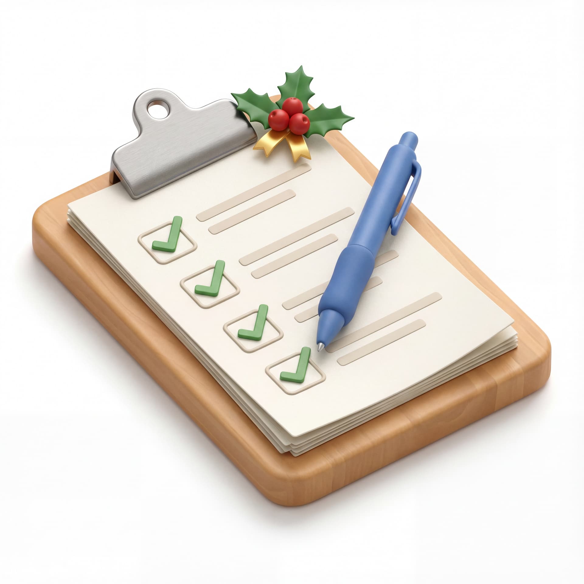 New Year resolution checklist