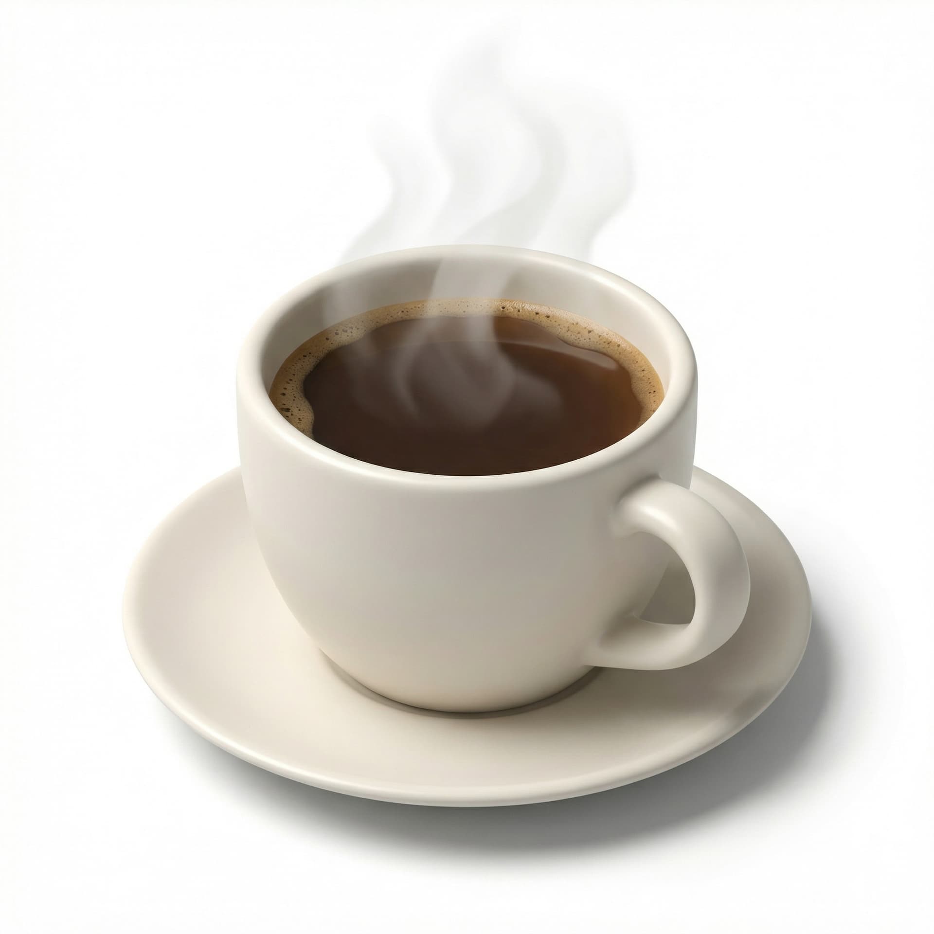 A coffee cup with steam rising