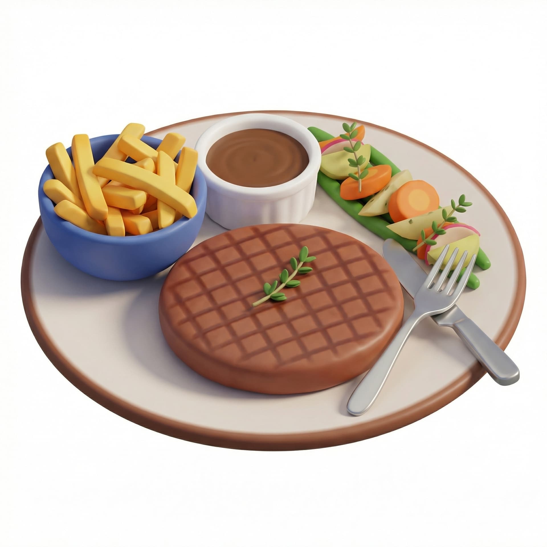 remake this steak into chibi style