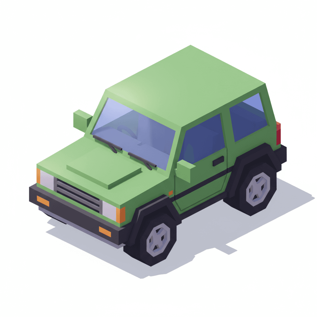 pixelated icon, old-school pokemon style of a car