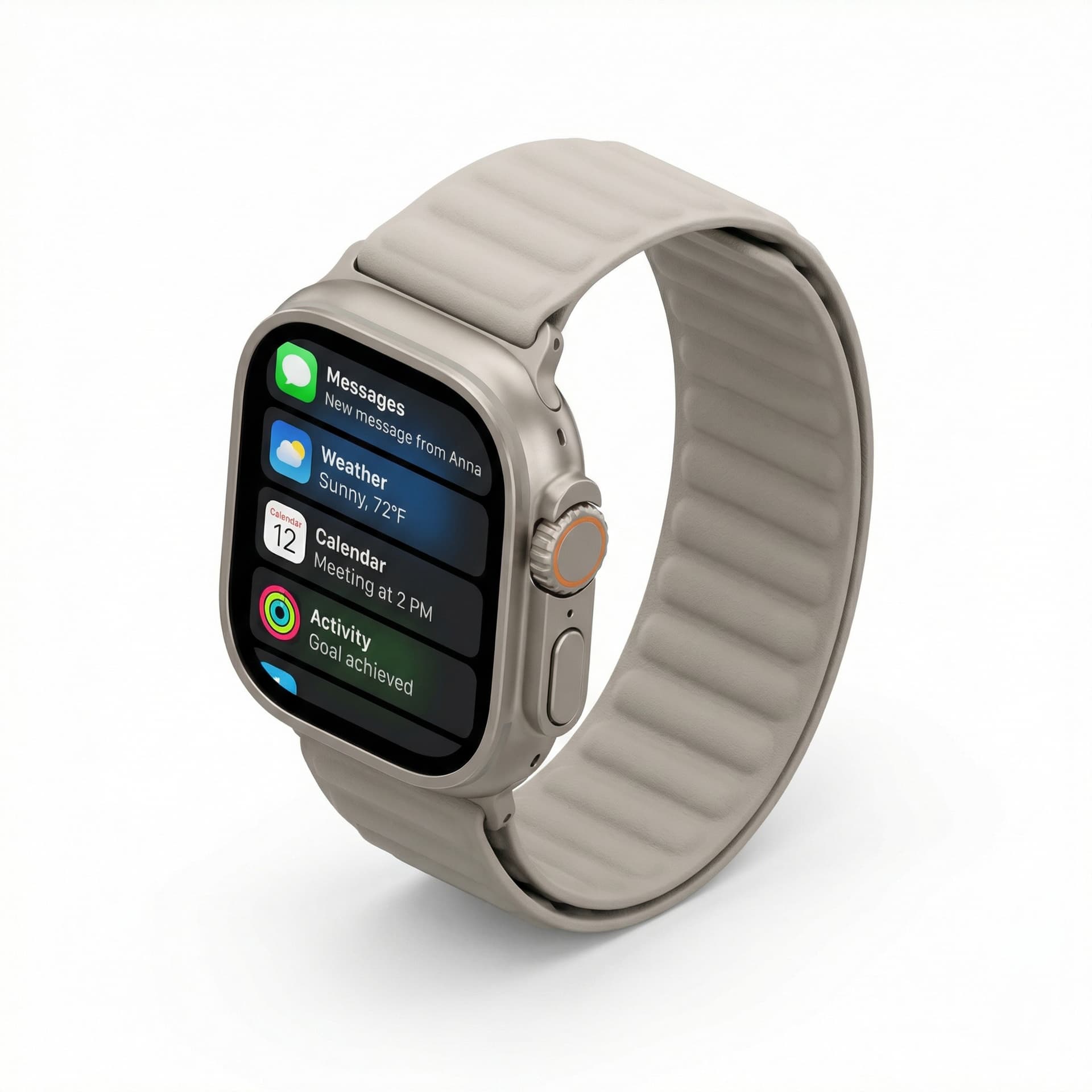 A smartwatch showing notifications