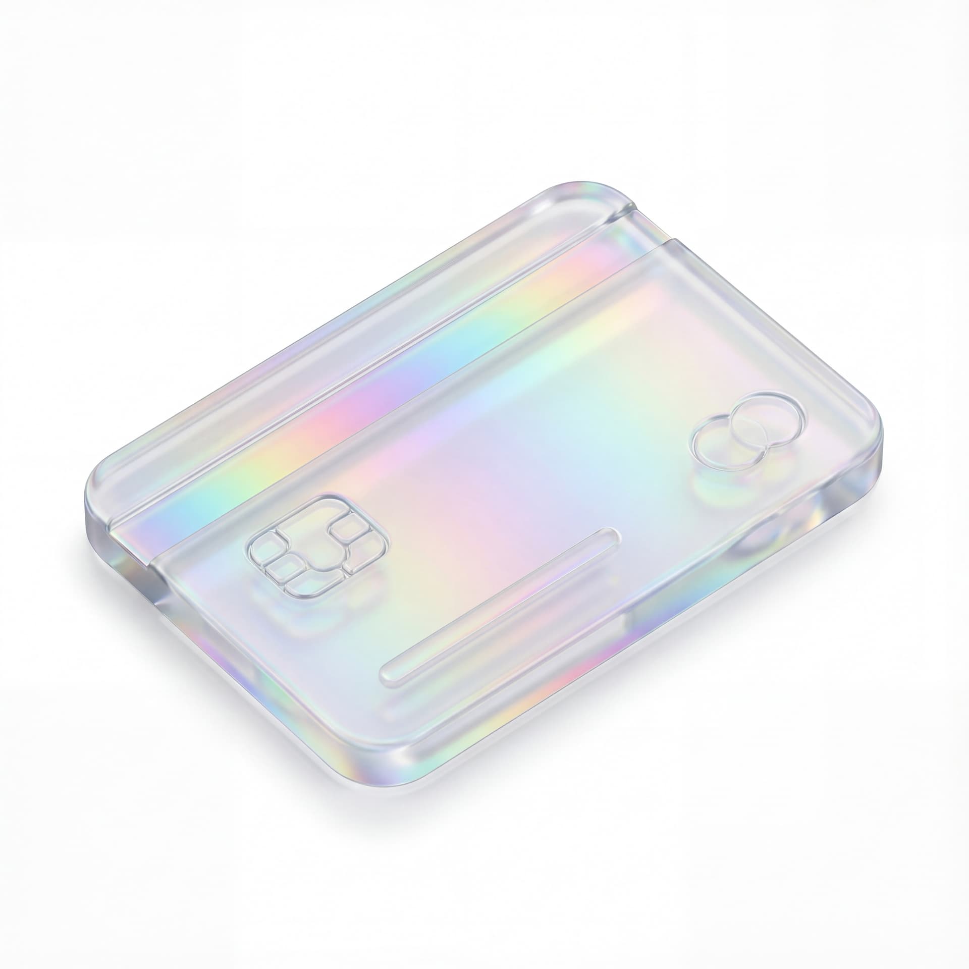 Credit card  style Glassmorphism Holographic