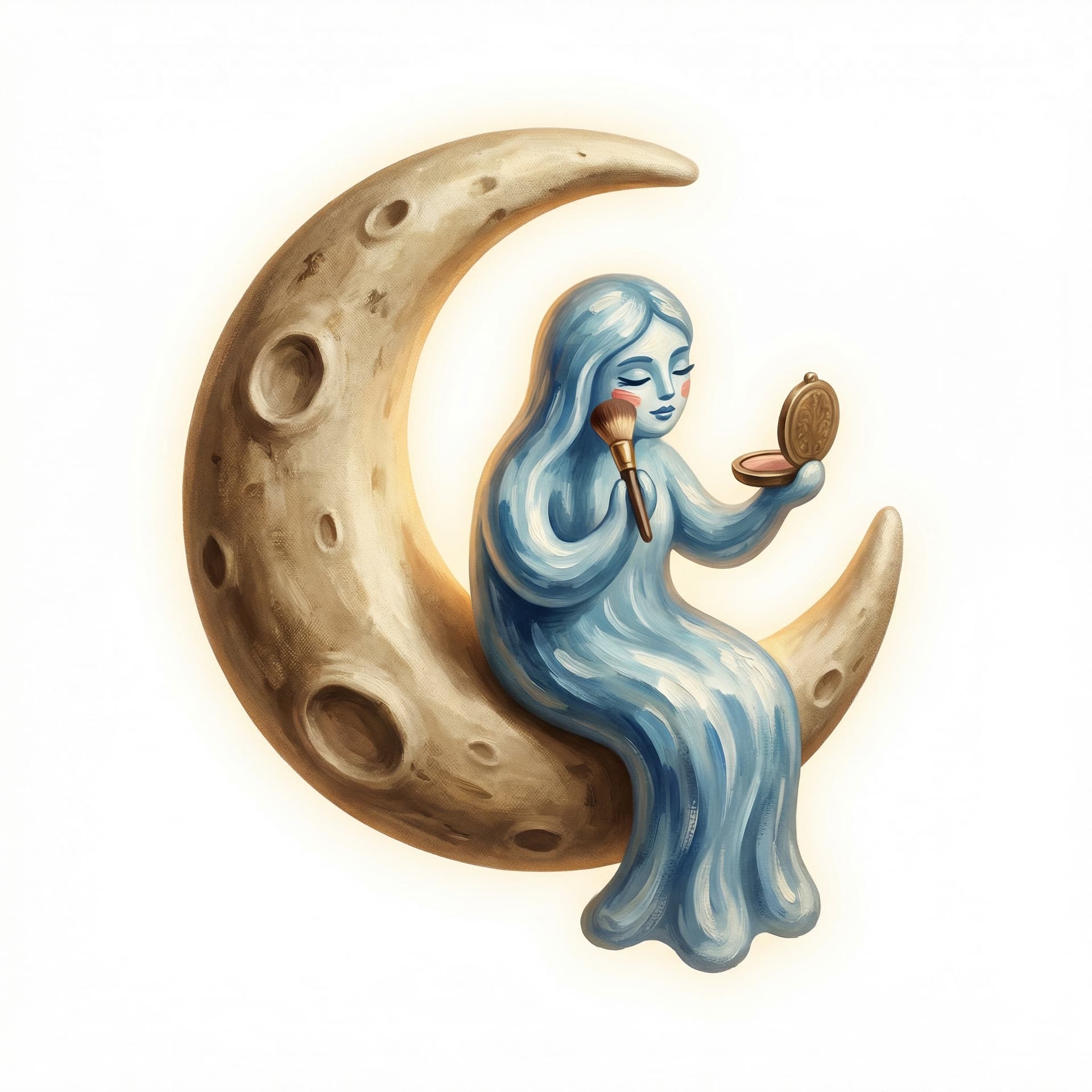 Manusia air yang berdanda di bulan, style nya kayak lukisan lama gt