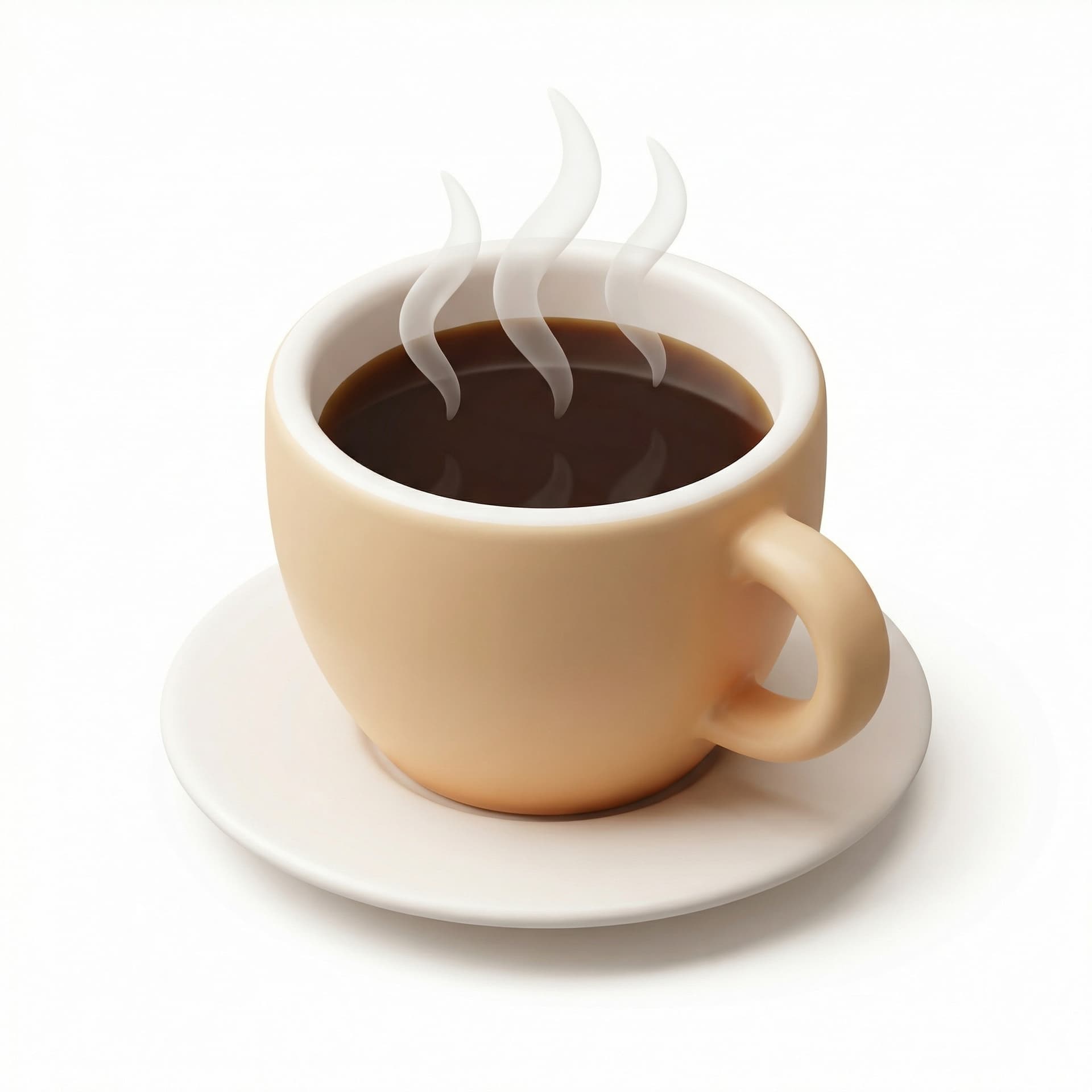 A coffee cup with steam rising