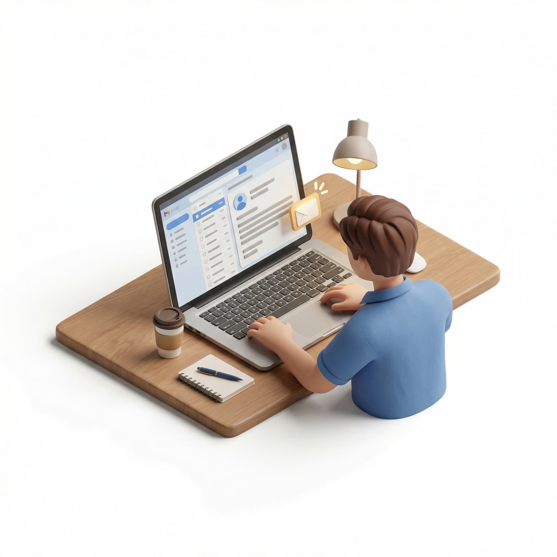 close up orang sedang mereview email