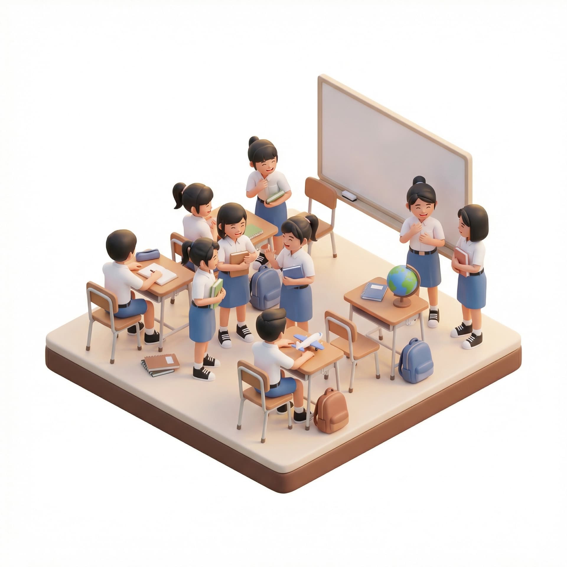 tema nya pertemanan smp kelas 8 yang tidak terlupakan. terdiri dari total 8 ORANG yang dimana 7 ORANG PEREMPUAN dan 1 ORANG LAKI LAKI sedang bermain di kelas bersama sama