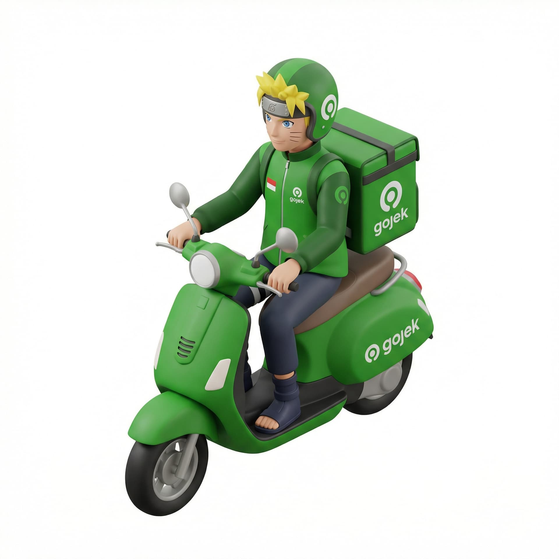 naruto as a gojek driver