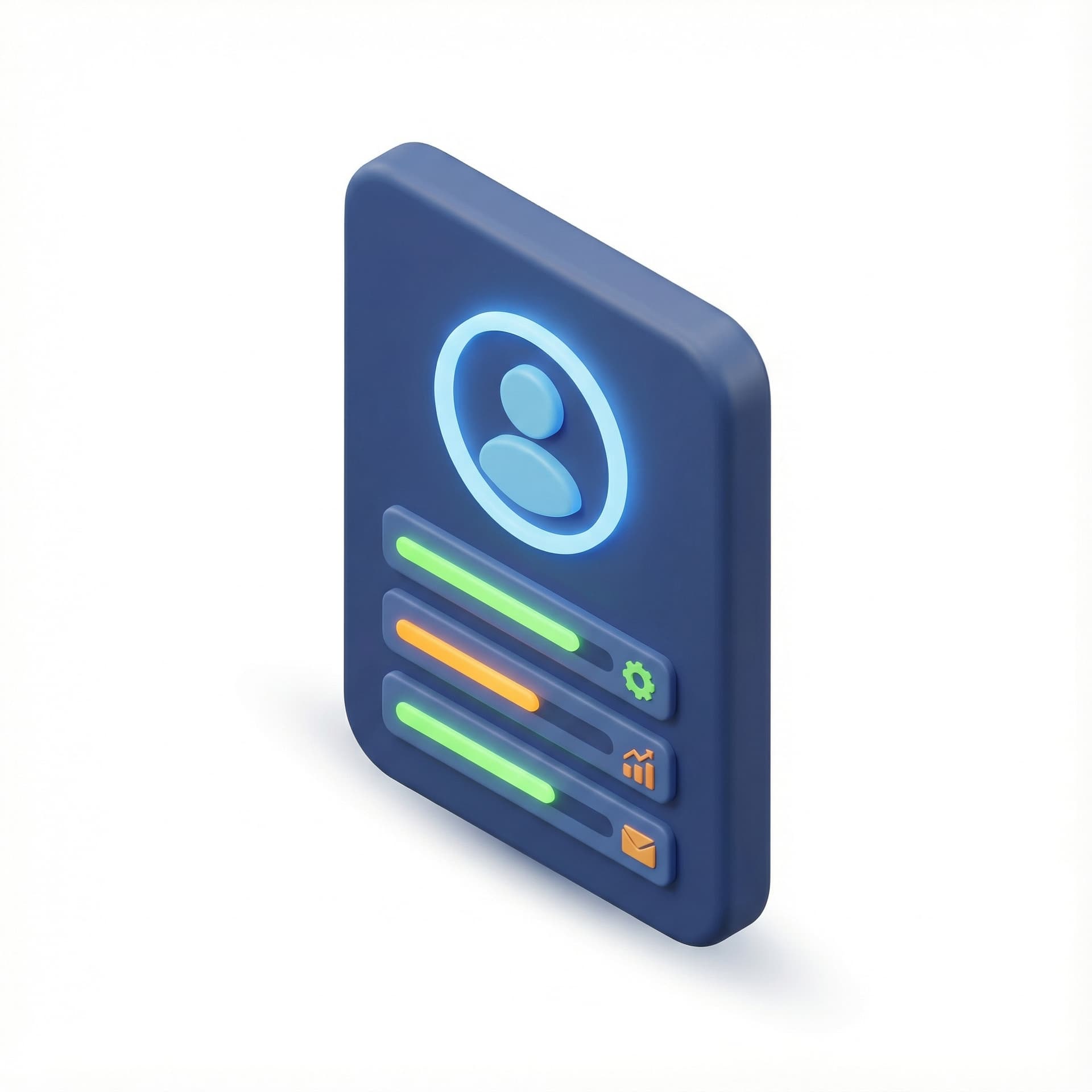 user icon on dashboard for profile information