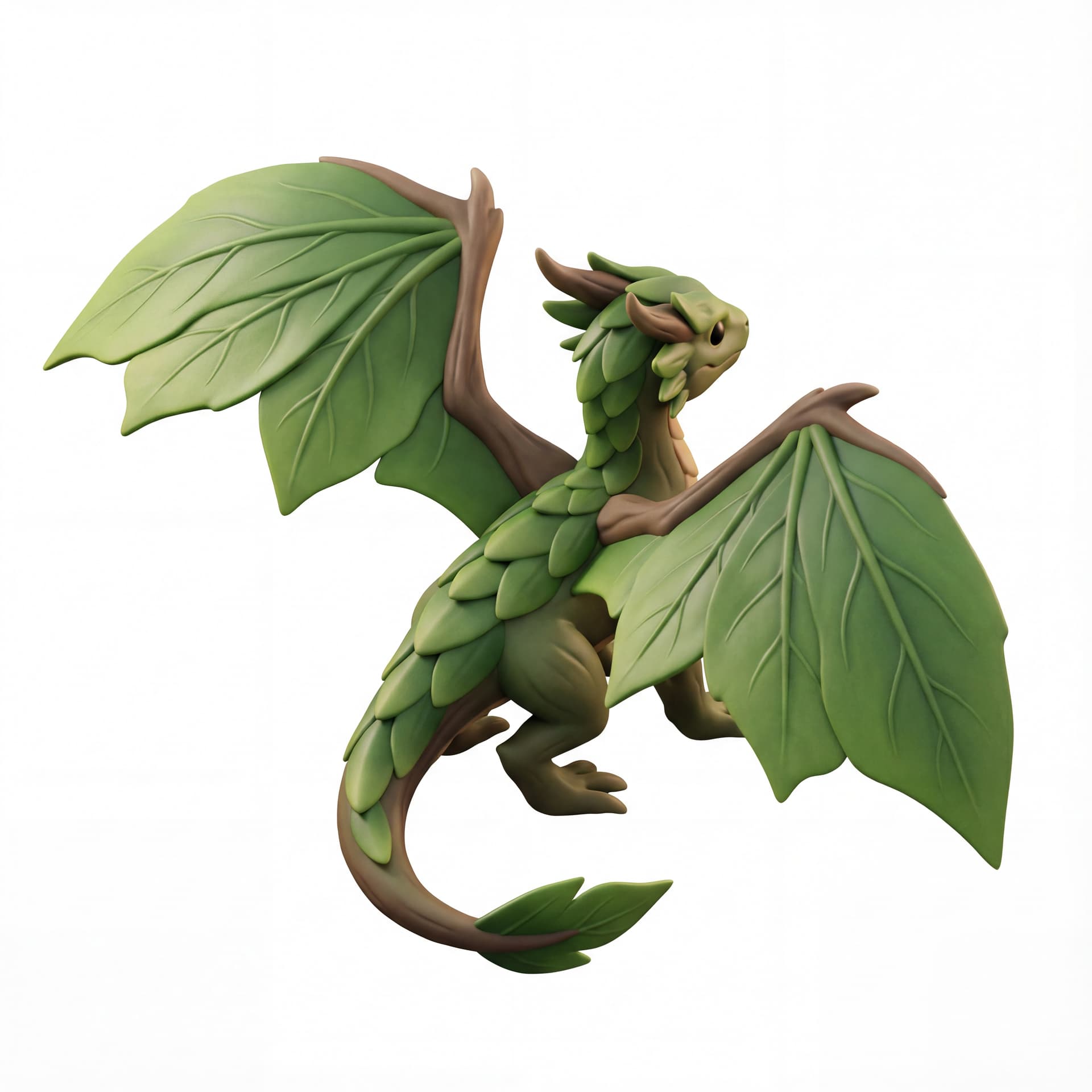 jungle dragon with leaf shaped wings