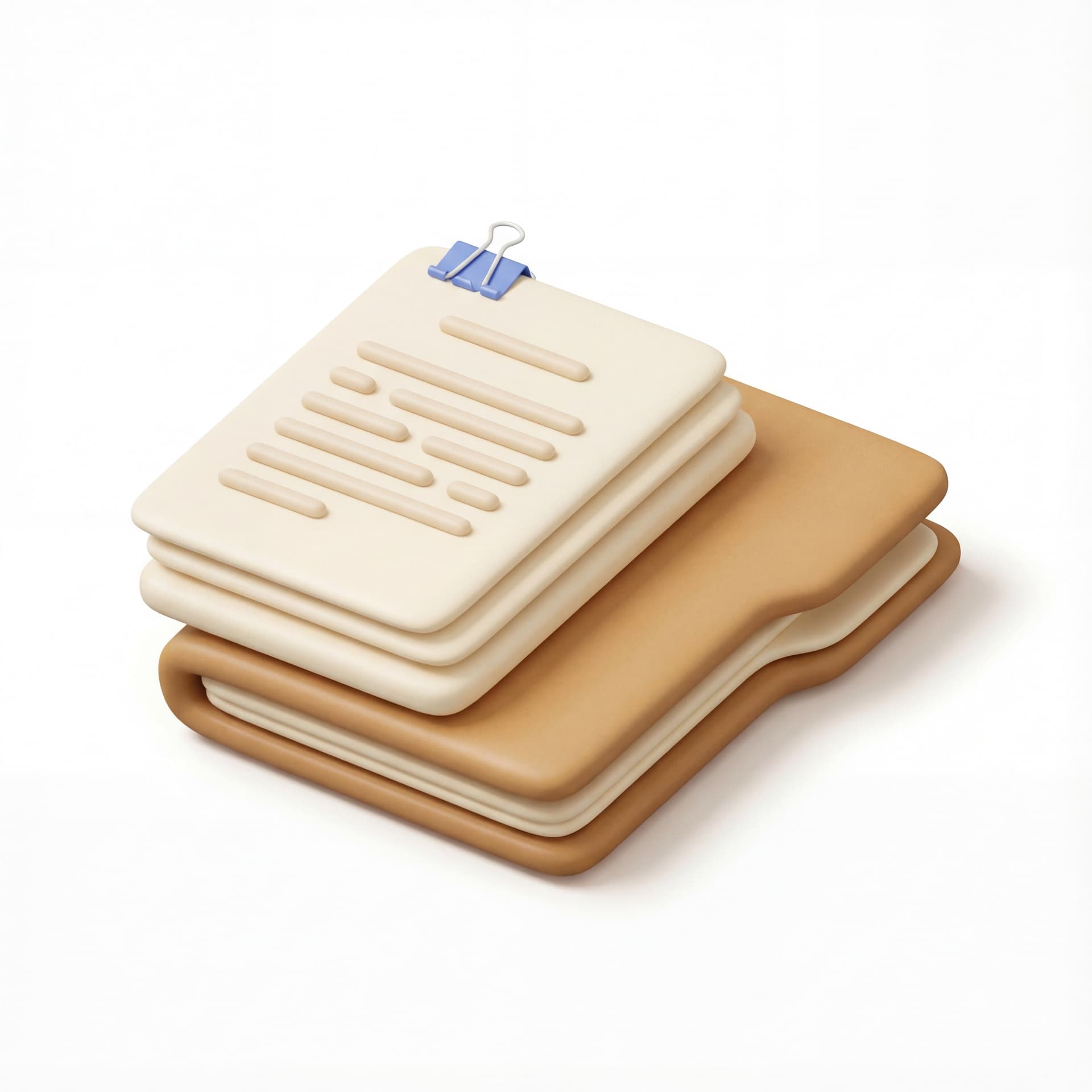 documents chubby 3d style isometric