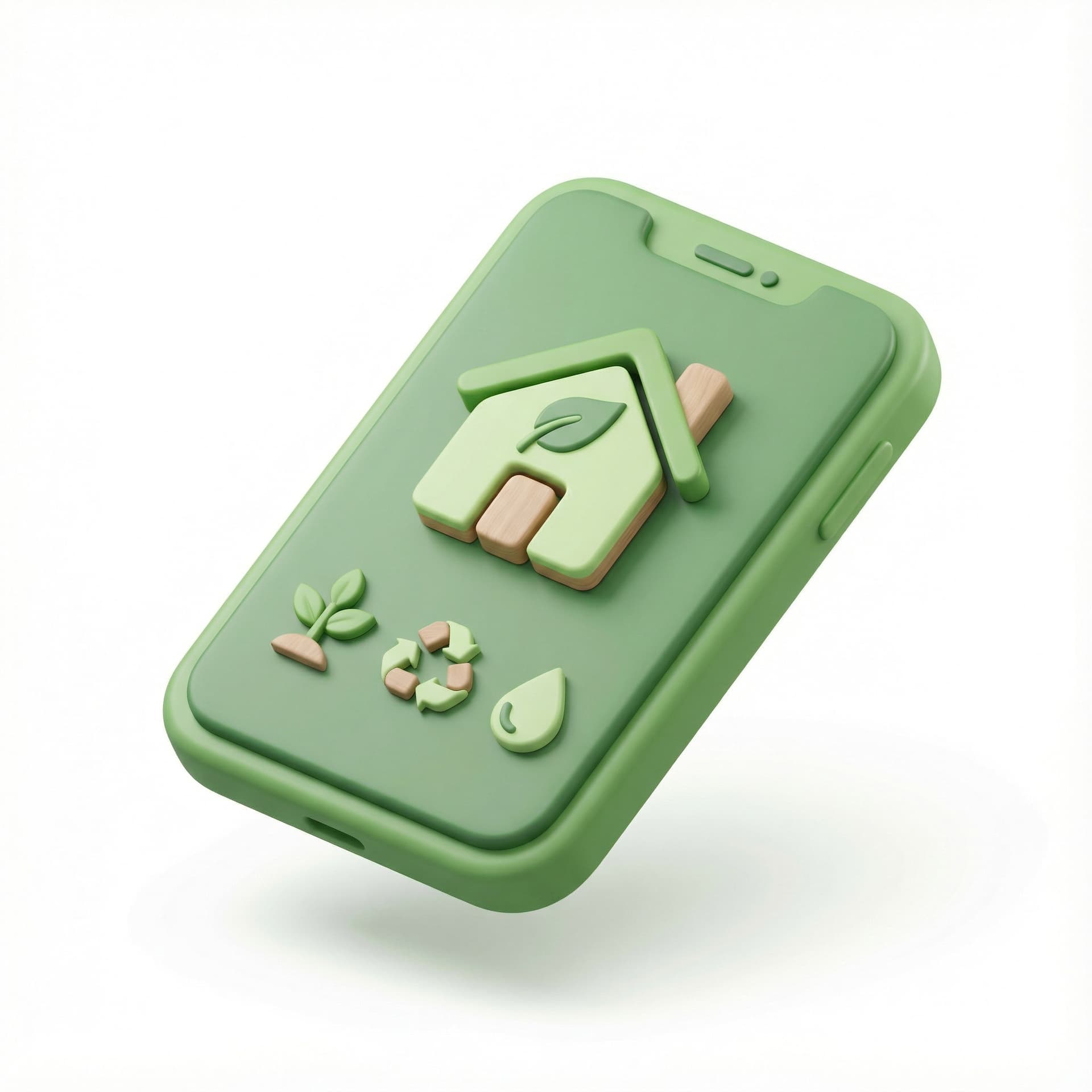 Icon menu untuk home mobile app yang aesthethic tema eco green