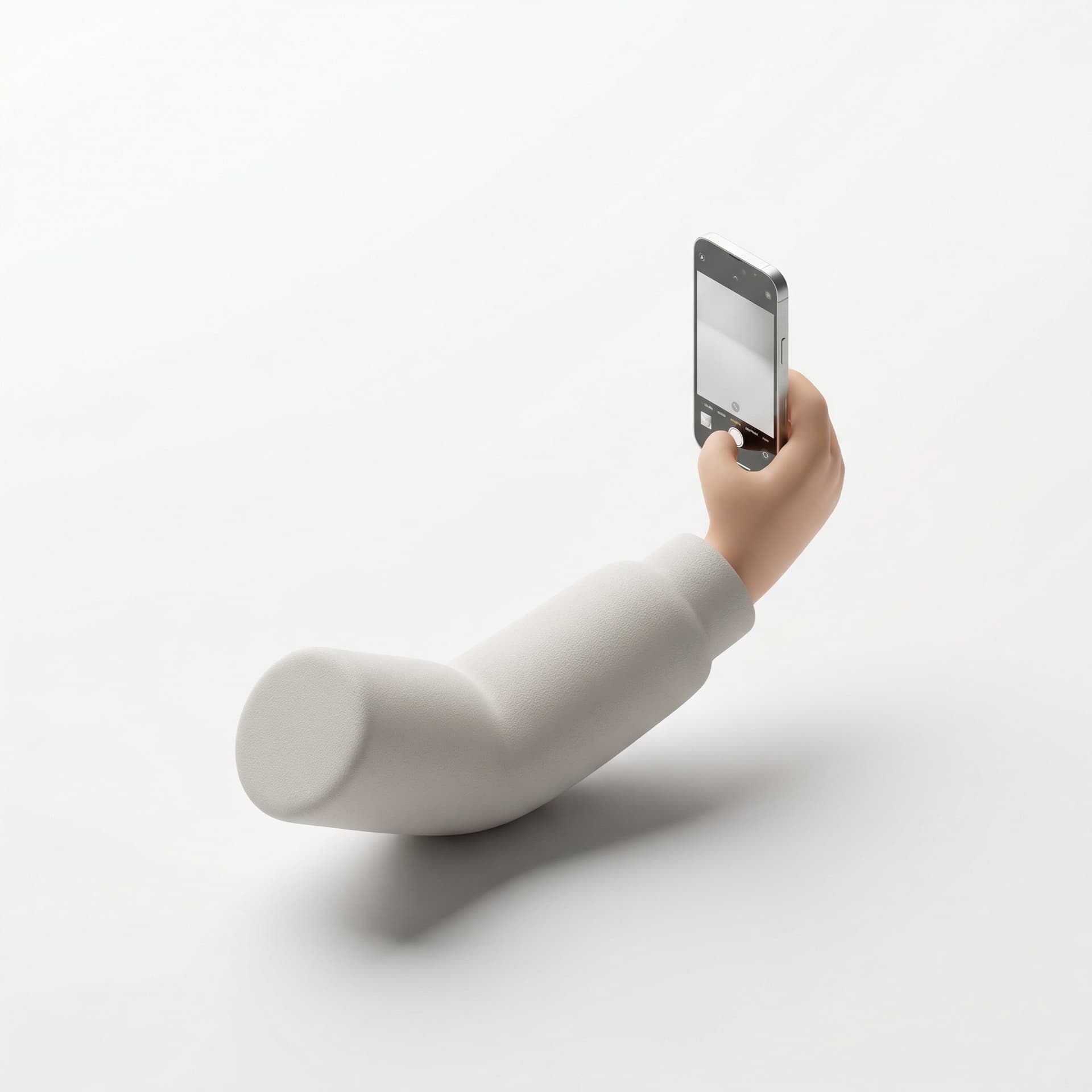 arm holding phone taking selfie