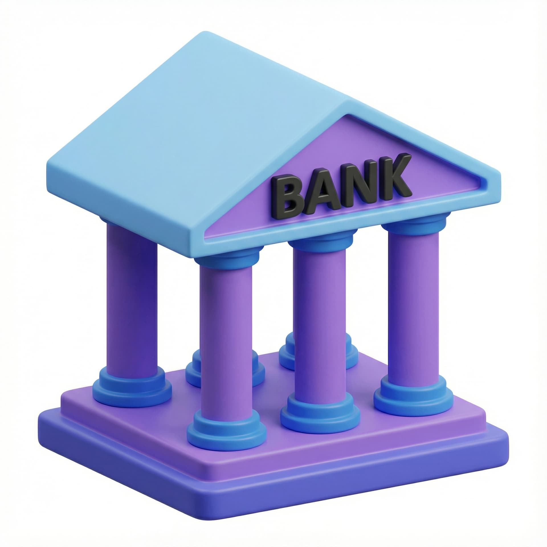 create a bank building with general color of bank