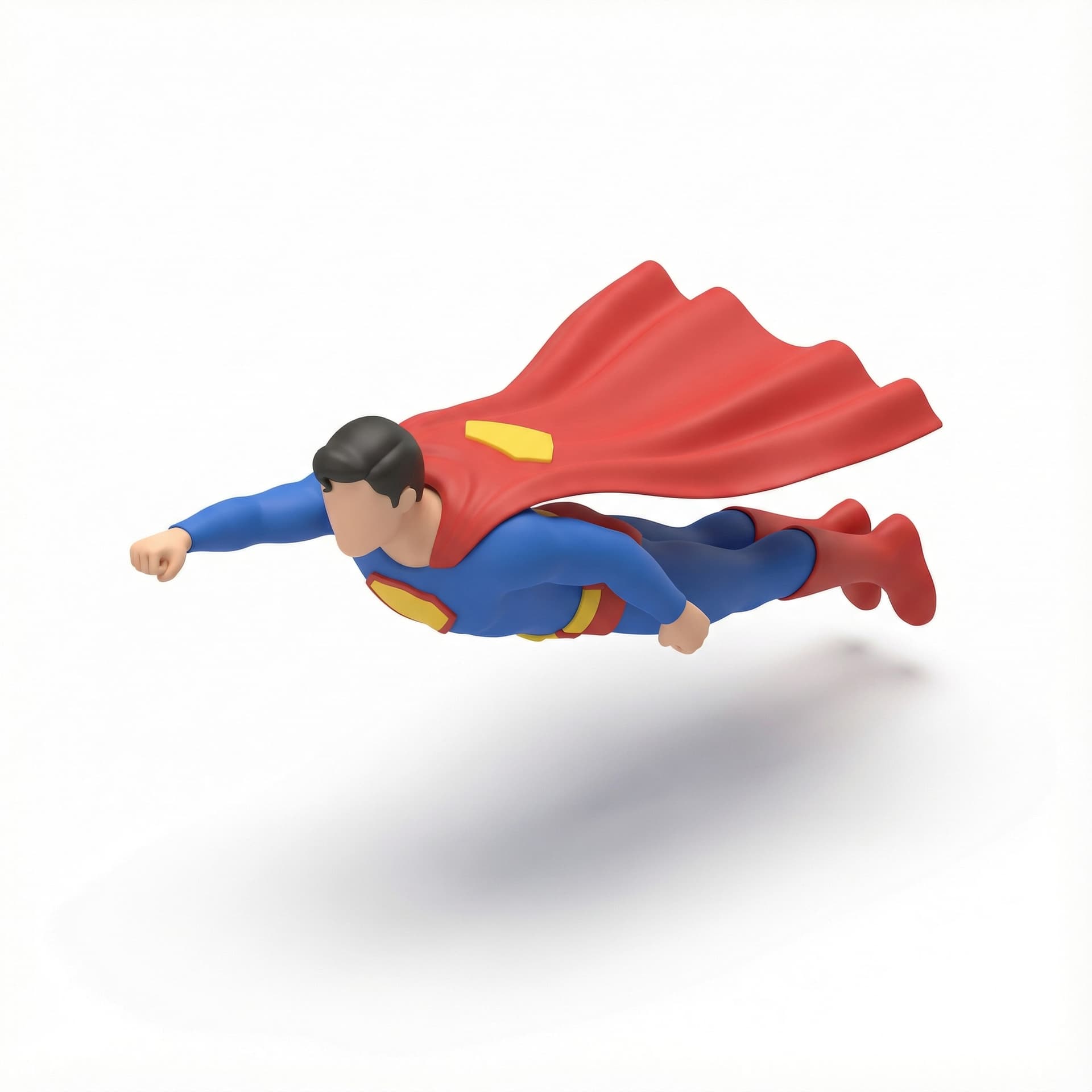A superhero flying