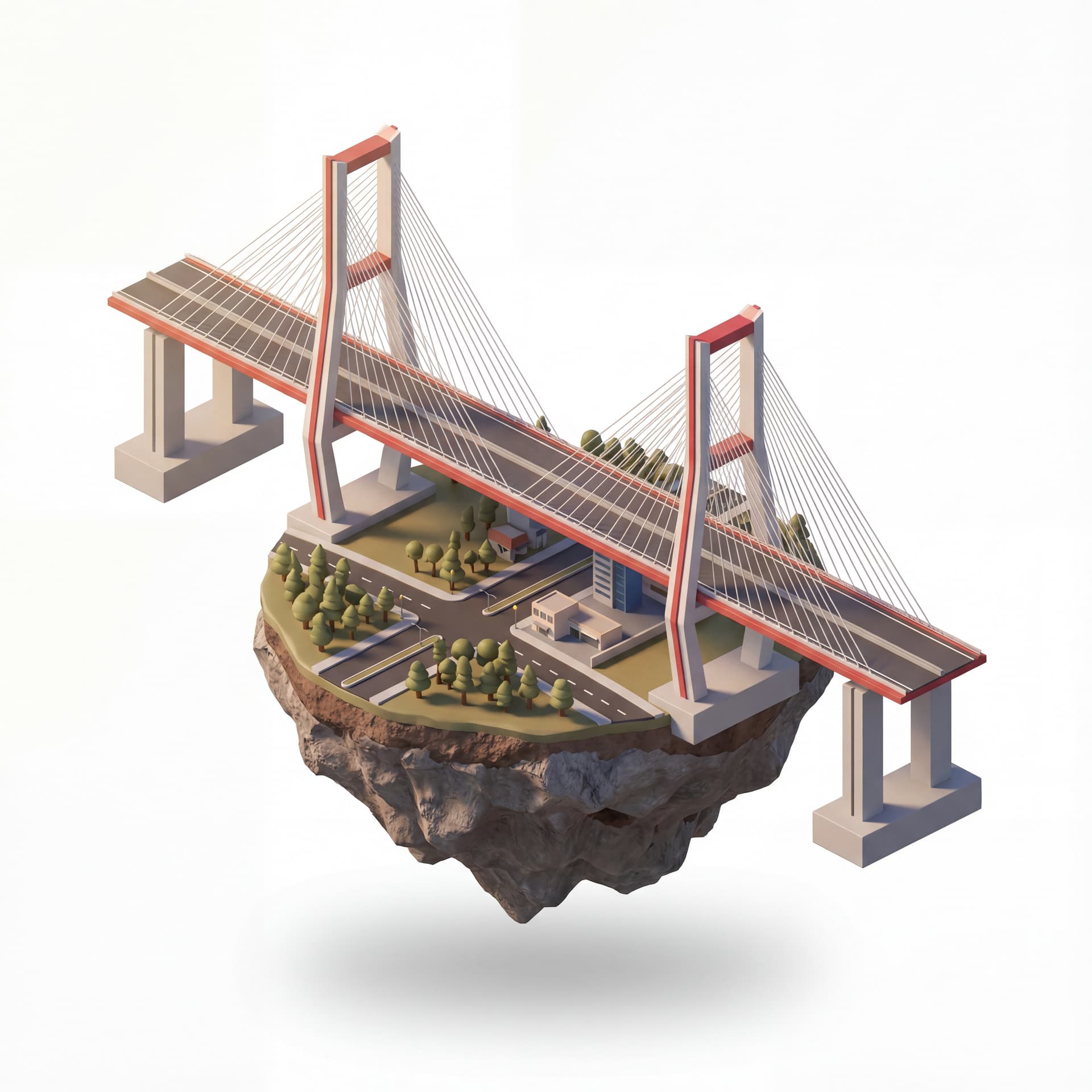 Suramadu Bridge floating island base