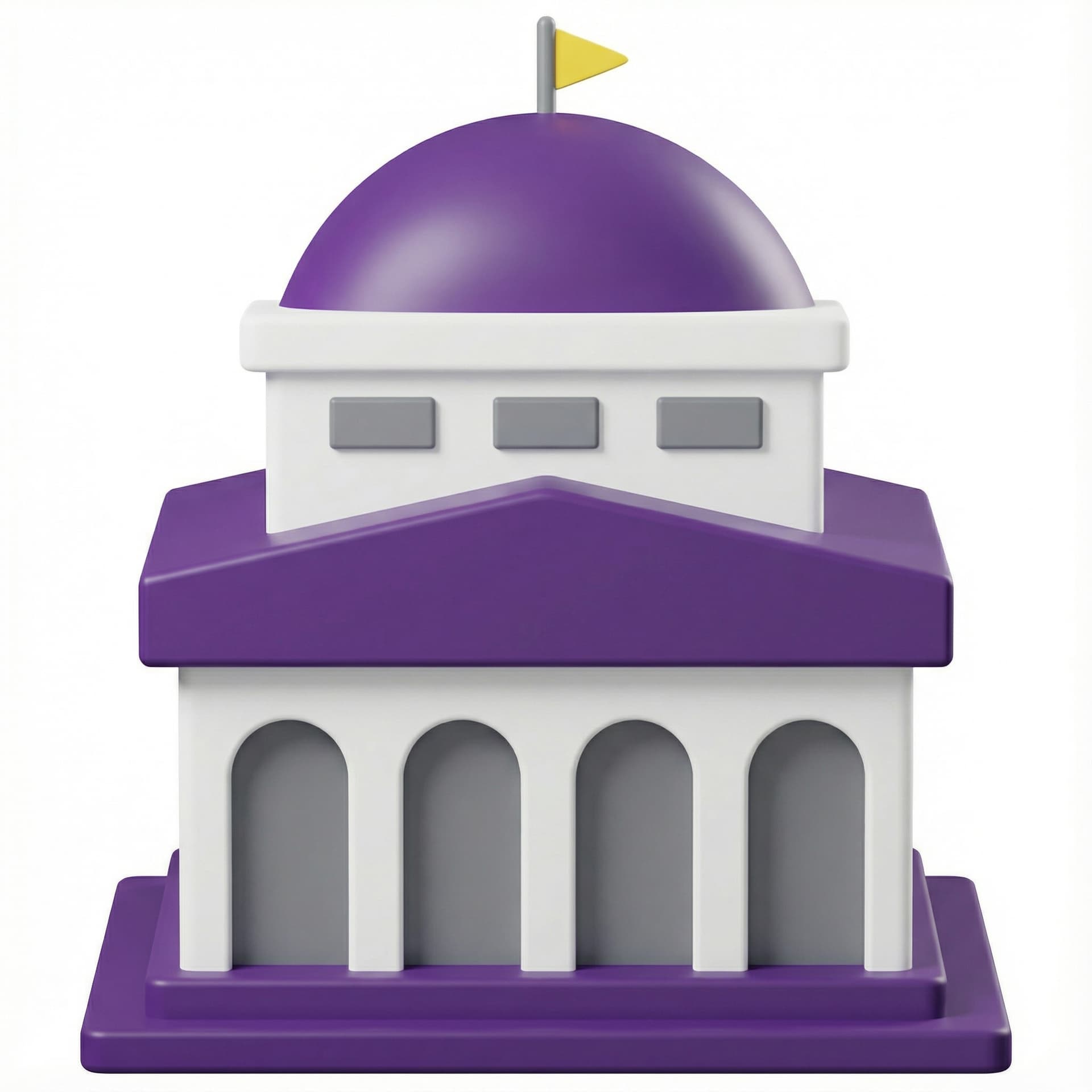 make a government building with color accent 5f3888