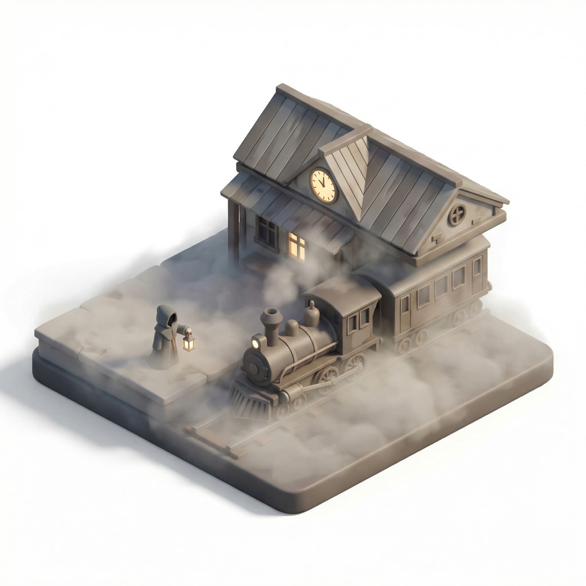 mistery train station