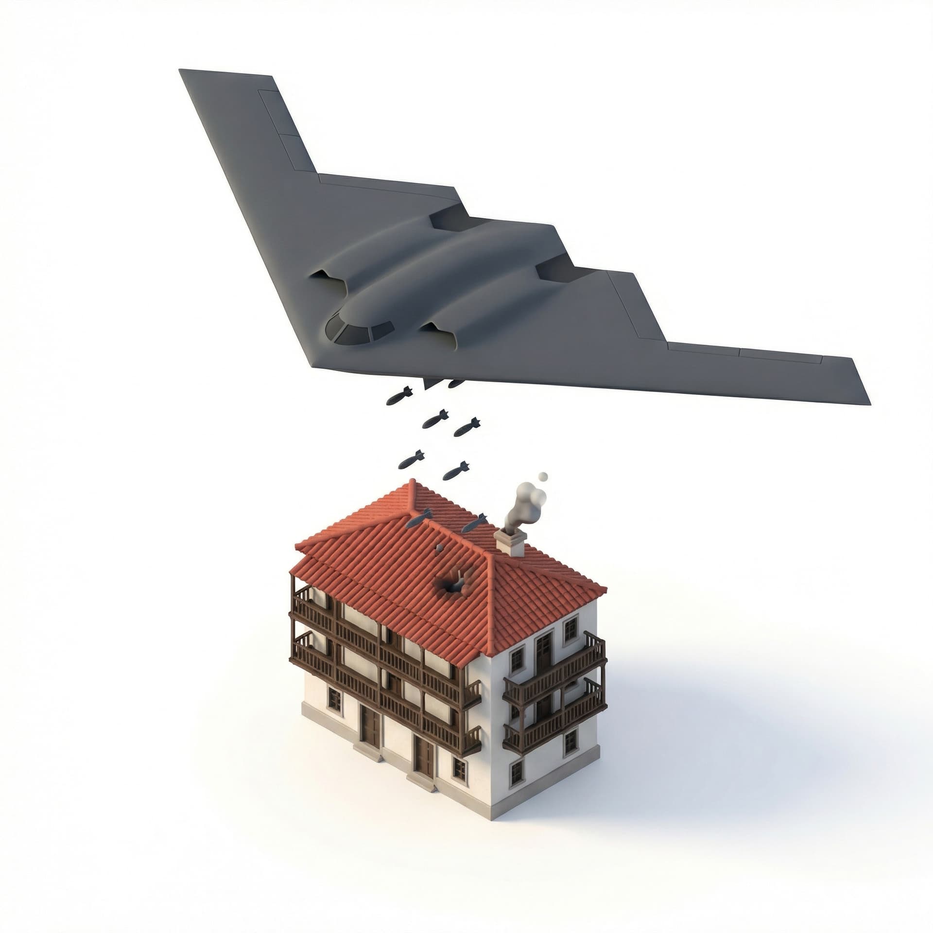 B2 Bomber attacking Nicolas Maduro House