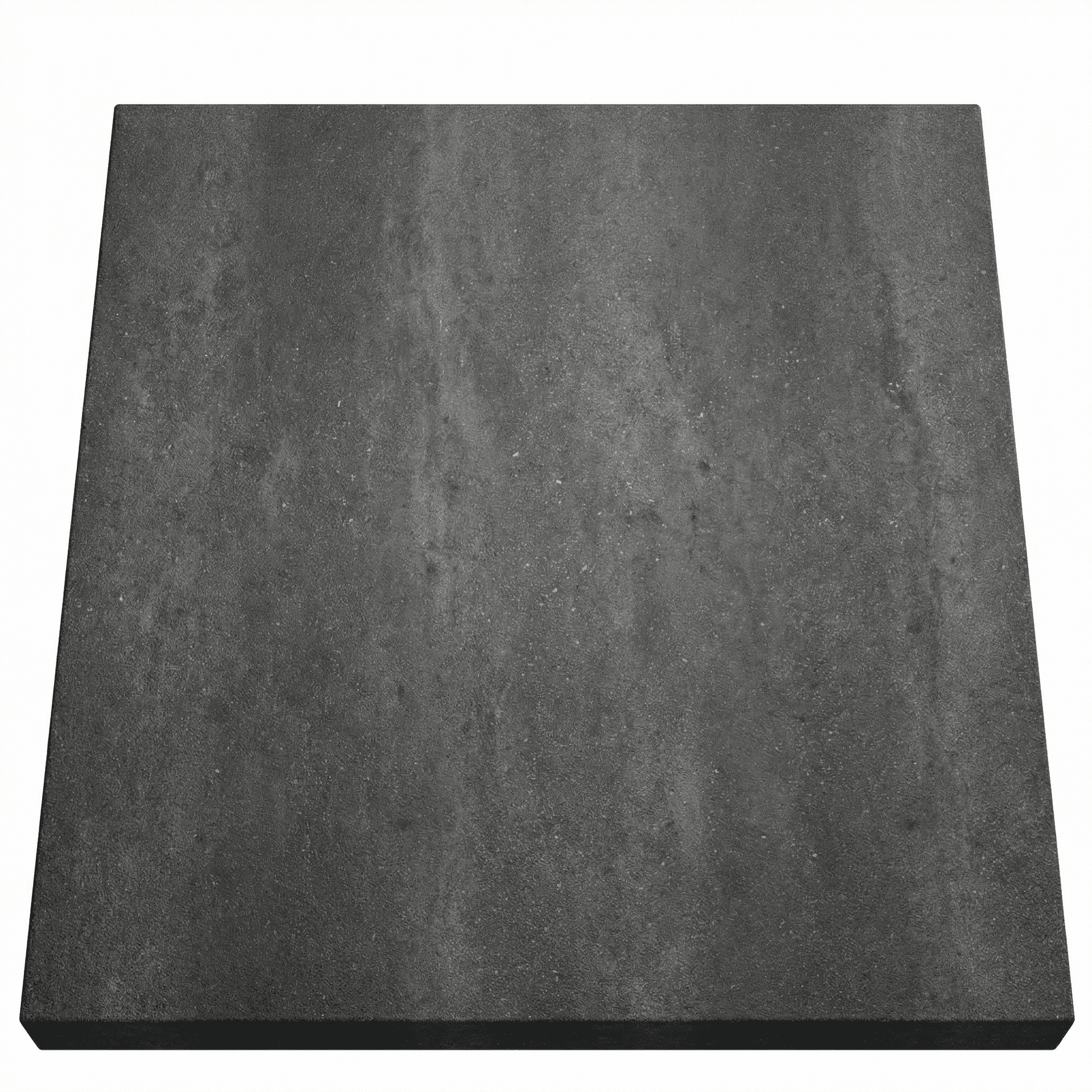 A seamless, high-resolution asphalt road texture designed for professional photorealistic rendering, featuring only pure asphalt material with no additional elements. The surface is flat and continuous, filling the entire frame edge to edge, with no visible borders, no lane markings, no cracks revealing soil, no gravel base, and no surrounding environment. The asphalt displays subtle natural variation in tone, ranging from deep charcoal gray to slightly lighter gray patches caused by compression and aging, but remains clean and uniform overall. Fine aggregate stones are embedded naturally within the asphalt, visible at close range, contributing to realistic micro-detail without introducing debris or foreign materials. The texture is evenly lit with neutral, studio-style lighting that avoids harsh shadows, highlights, or directional sunlight, ensuring the surface reads clearly as a usable PBR texture. No grass, no dirt layers, no curbs, no sidewalks, and no road paint are present. The camera is positioned in a perfectly top-down orthographic view to eliminate perspective distortion, optimized for tiling and game-engine use. The surface roughness is physically accurate, showing mild wear from traffic without cracks, potholes, oil stains, or water puddles. The mood is clean, technical, and utilitarian, suitable for urban simulations, architectural visualization, or environment asset creation. Ultra-sharp focus, 8K texture fidelity, realistic asphalt grain, perfectly seamless tiling, professional material reference quality.