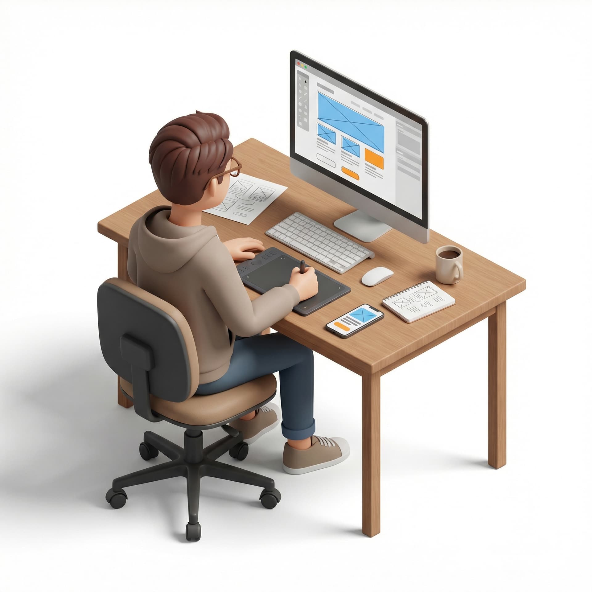 create human who's a ui/ux designer