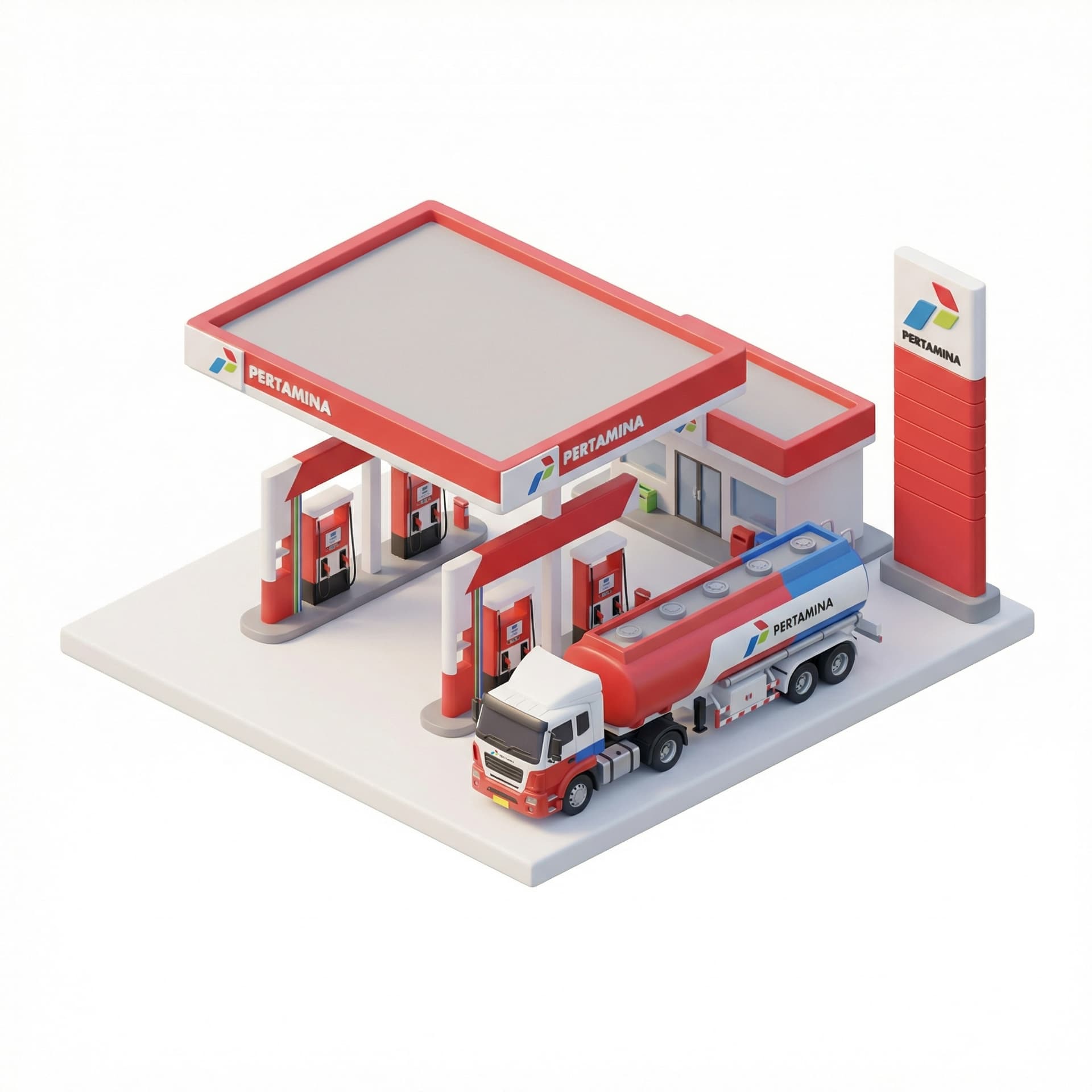 SPBU pertamina dan mobil tangki