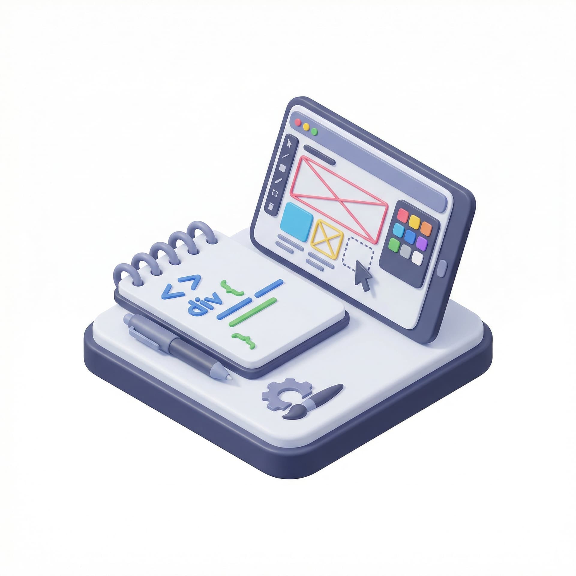 i want to create header for "Get Started" Pages and the desc is  "Start designing with the Pacer Design Library." so. CAN U CREATE FET STARTED ICON THAT SHOW CODE AND DESIGN?