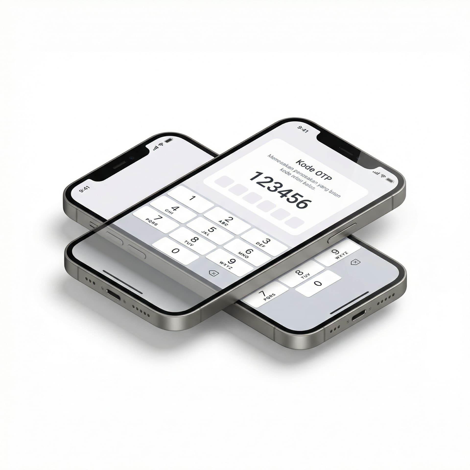 Handphone input kode OTP