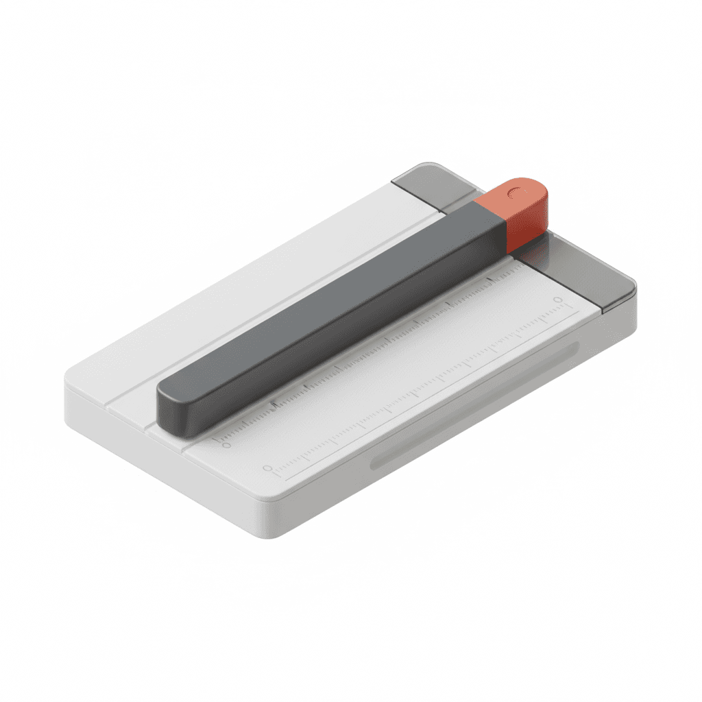 Paper cutter inspired by Dieter Rams Braun design