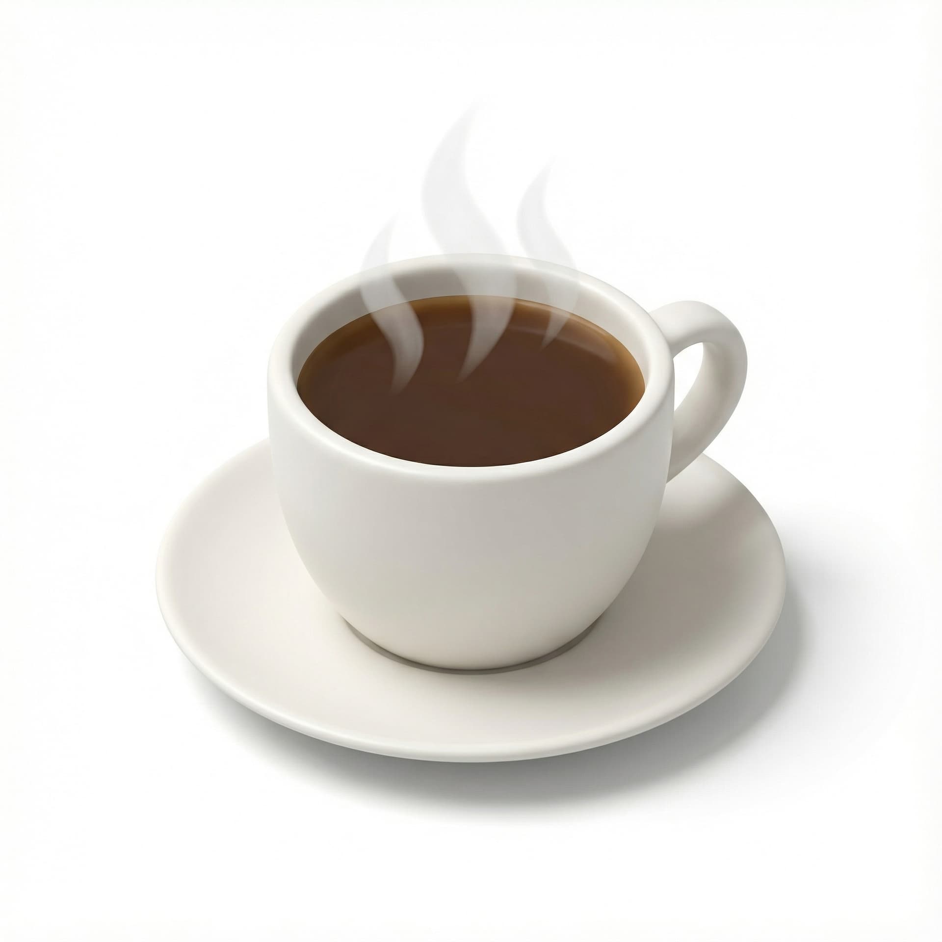A coffee cup with steam rising