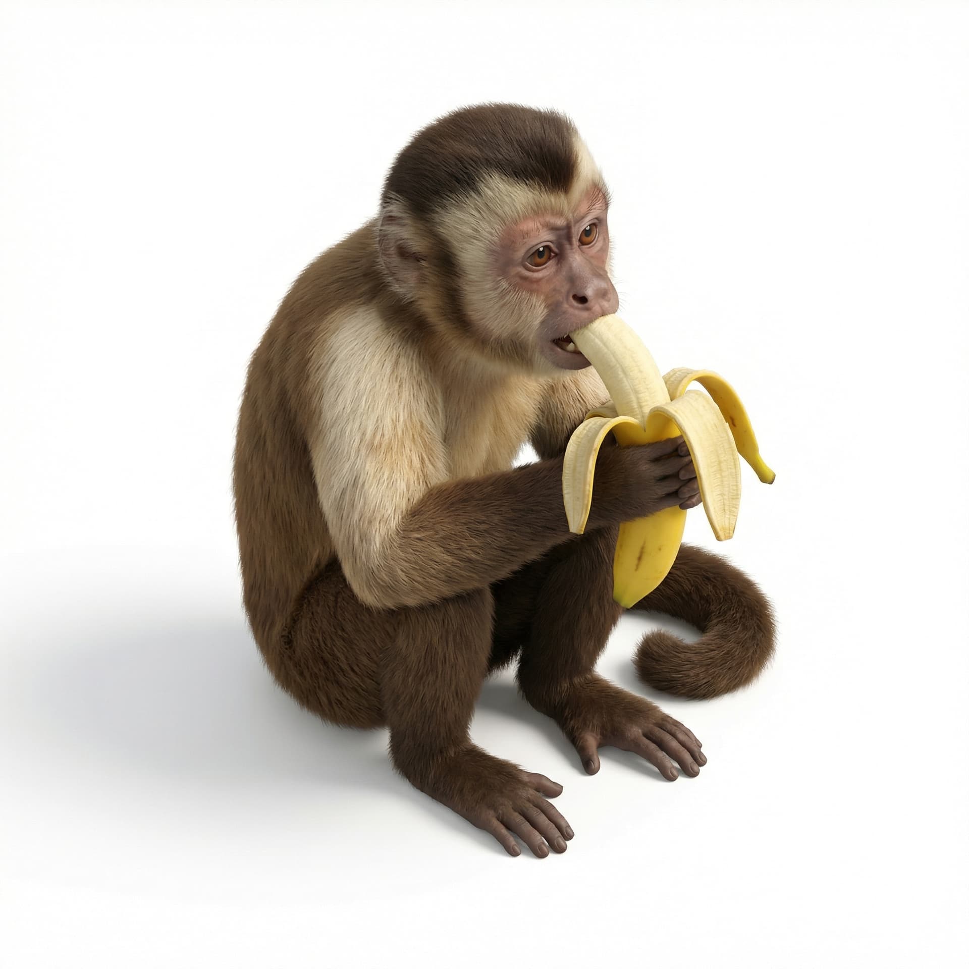 monkey eating banana