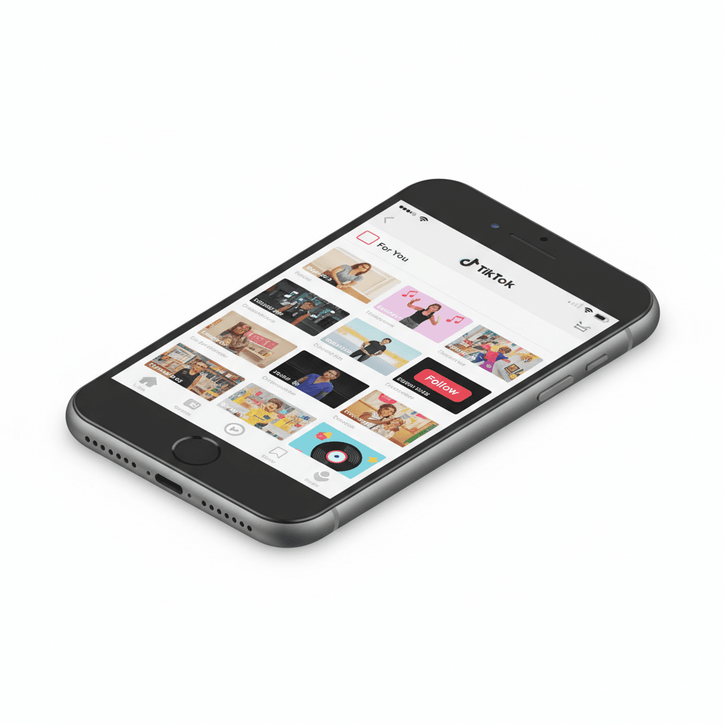 iphone showing social media tiktok