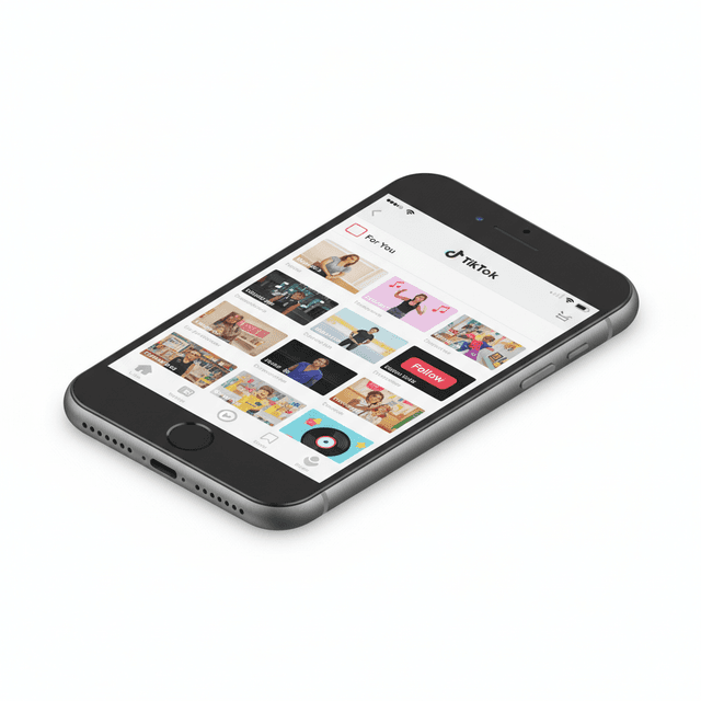 iphone showing social media tiktok