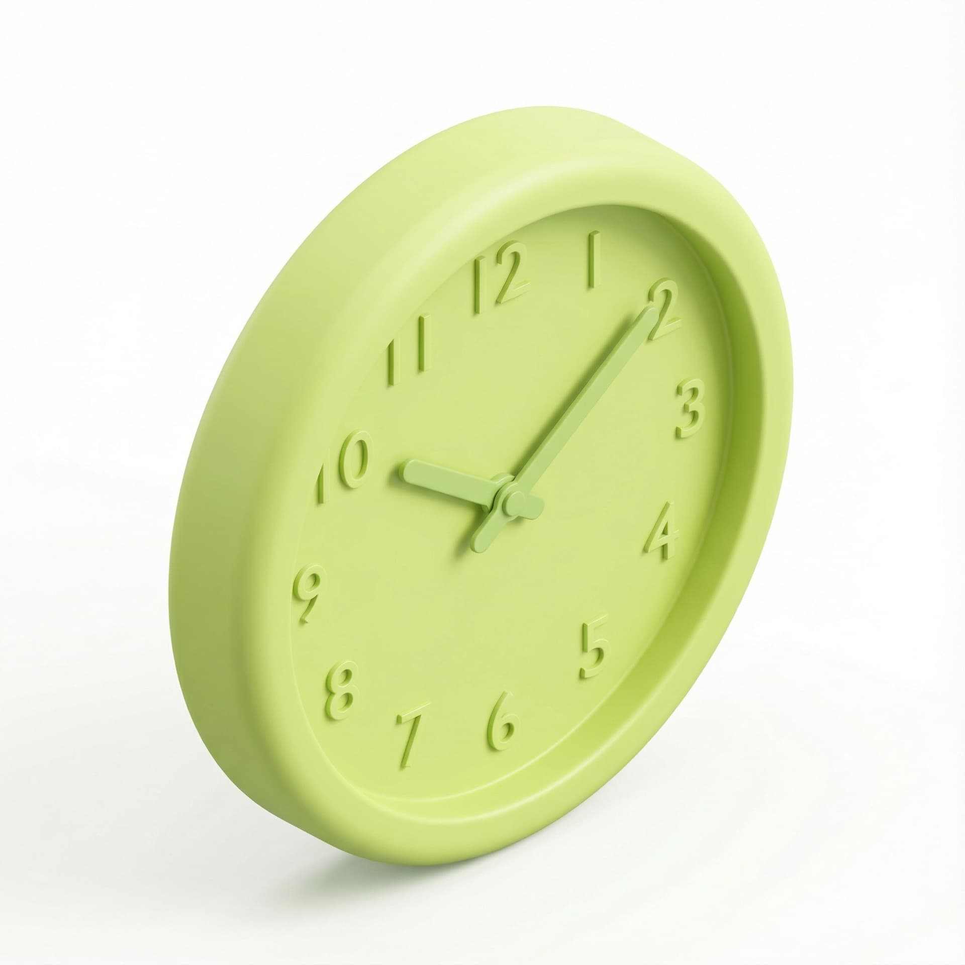 #C7EF7A colored clock