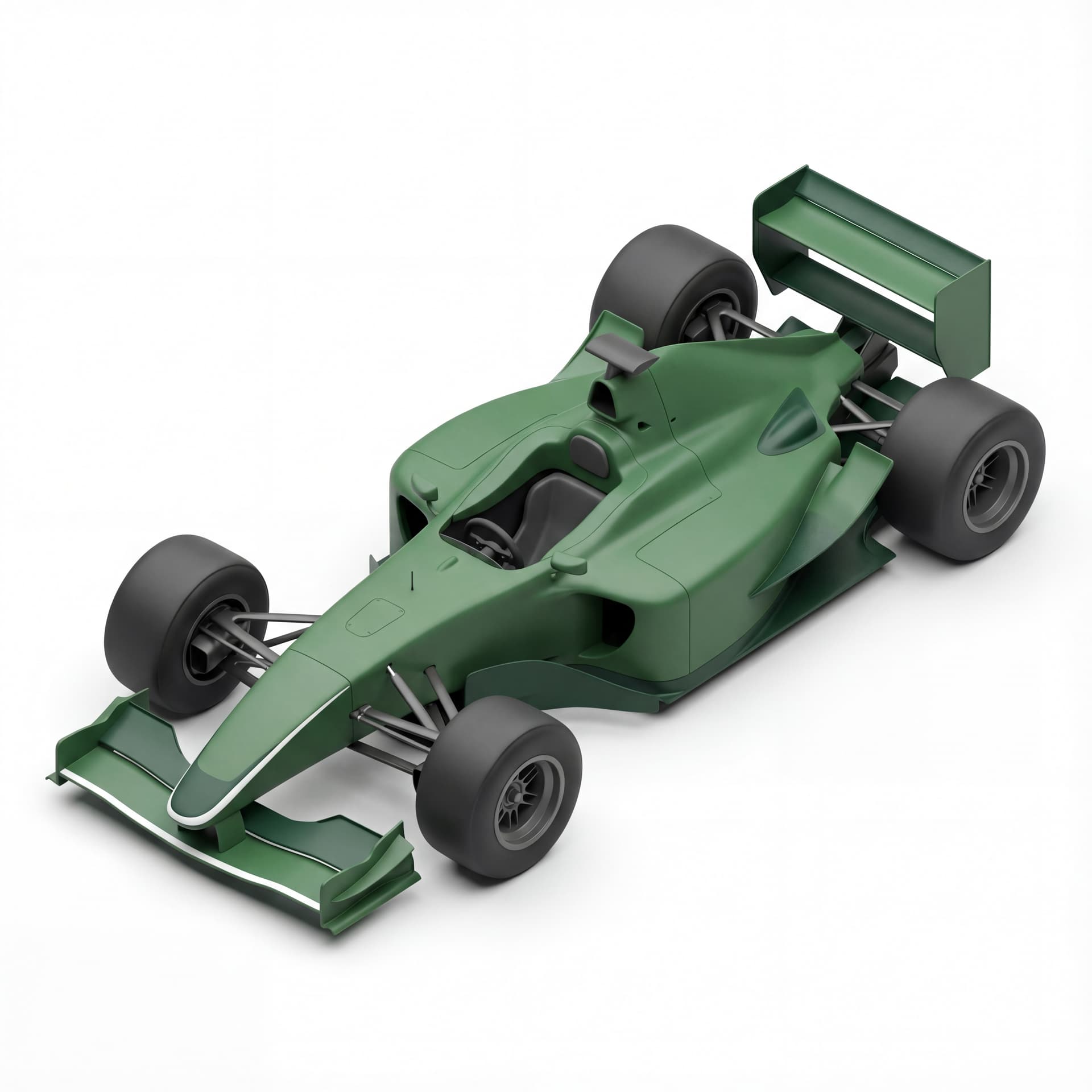 green racing car