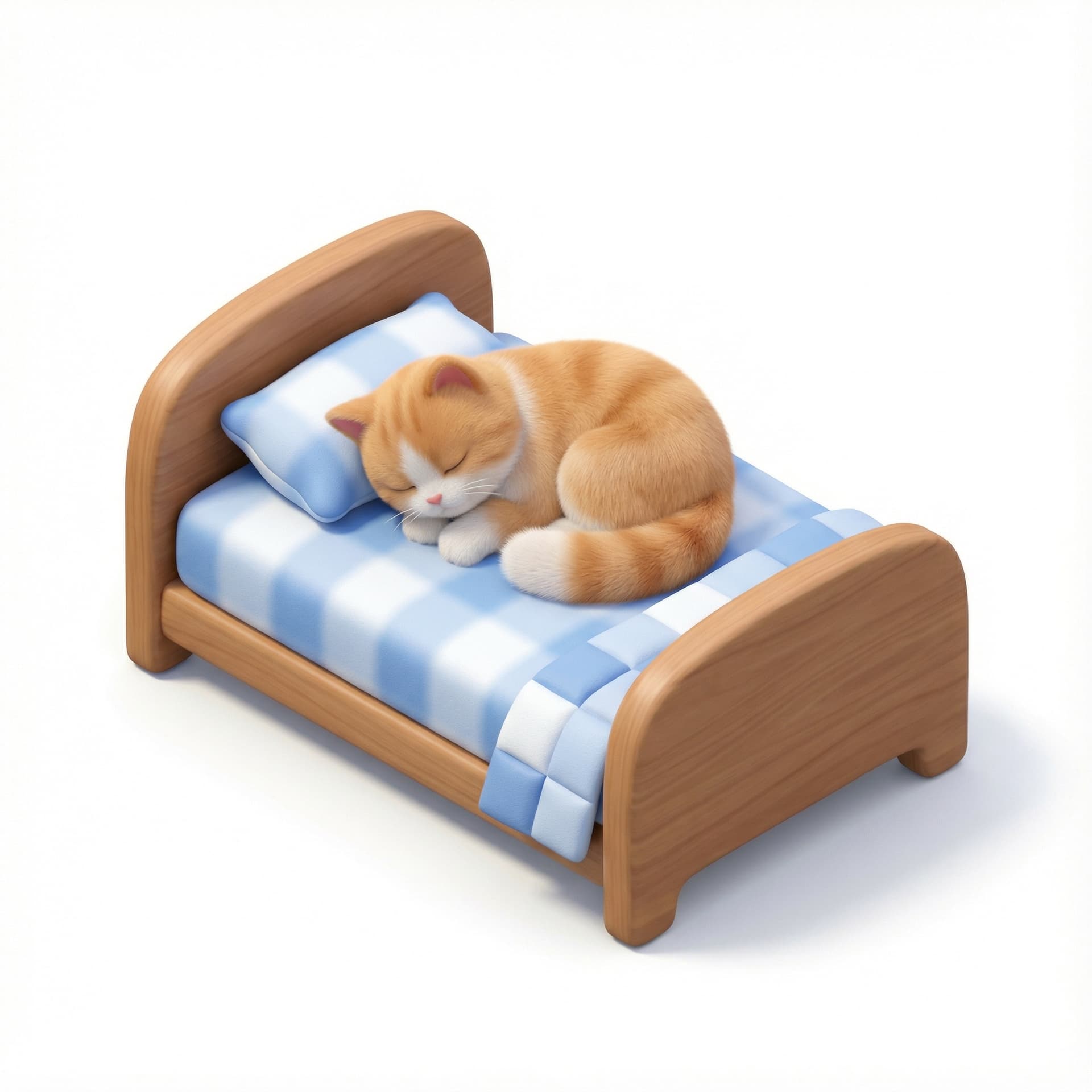 Kucing lagi tidur di kasur 