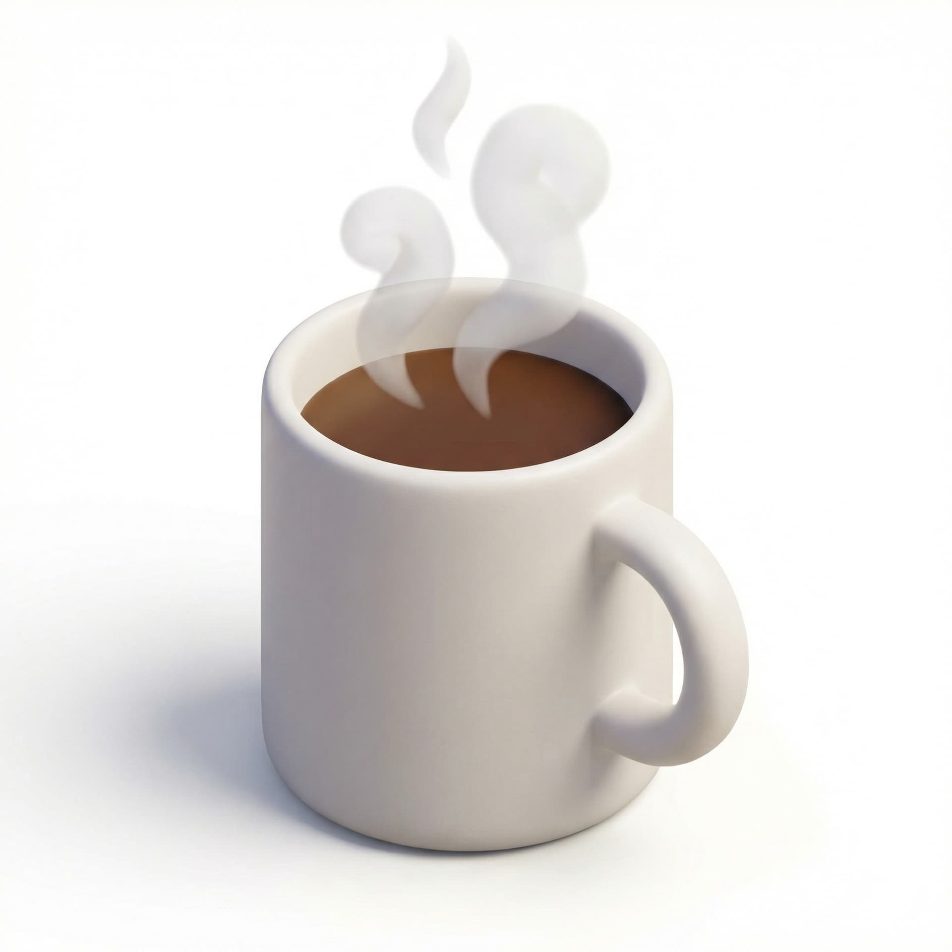 A coffee cup with steam rising