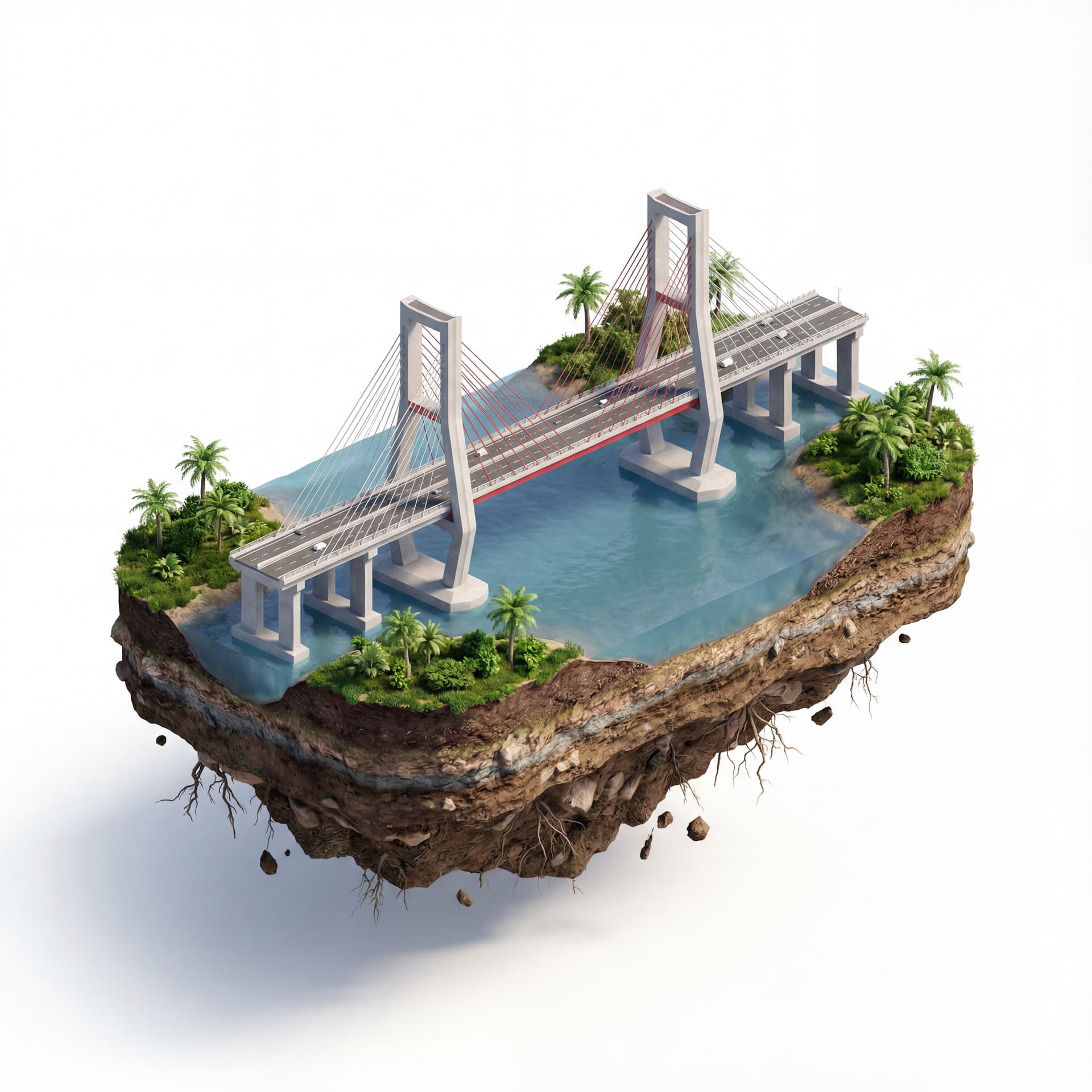 floating island Suramadu Bridge